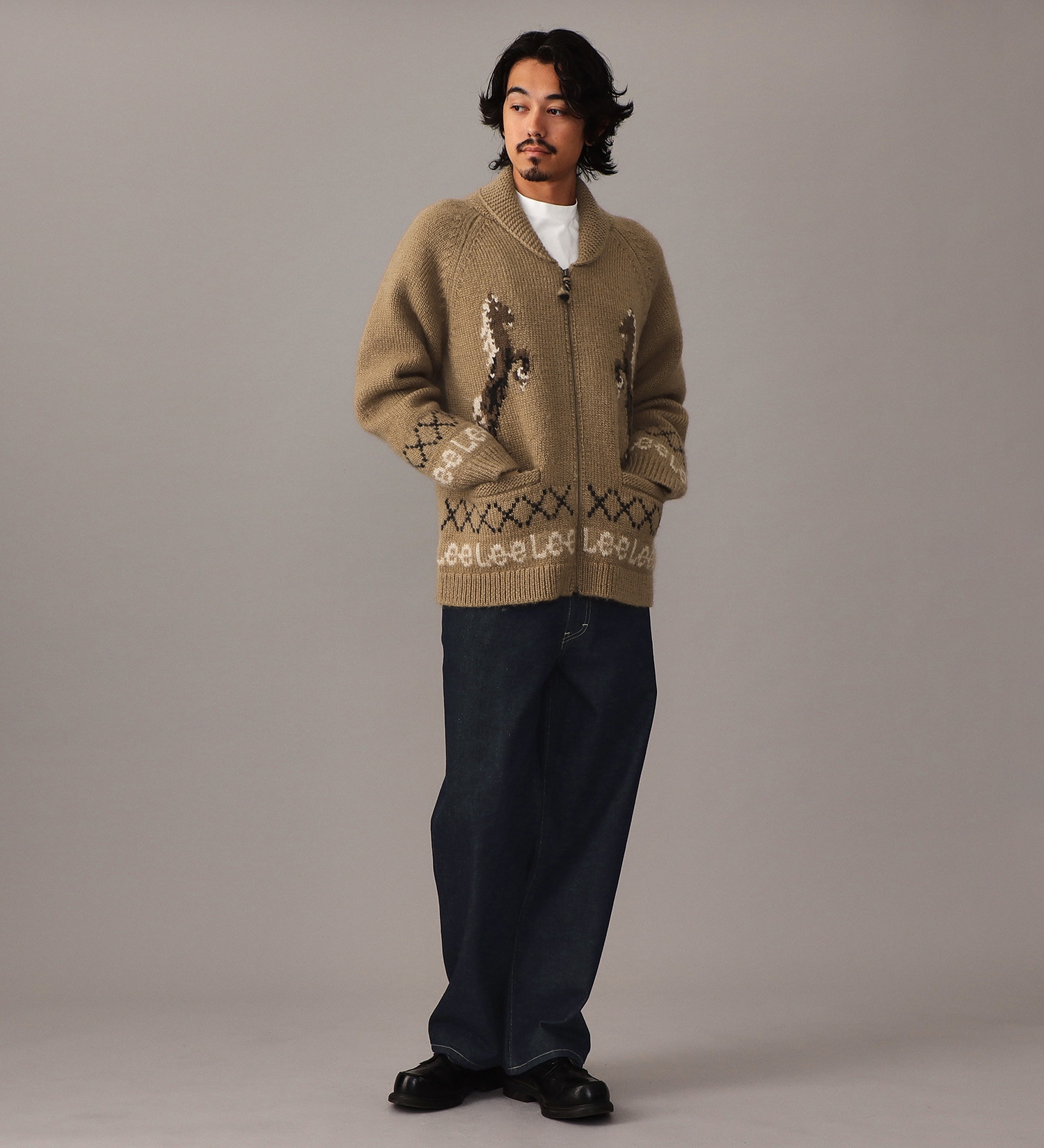 Lee(リー)の【LOOKBOOK掲載】COWCHINE SWEATER /カウチンセーター|トップス/ニット/セーター/メンズ|アイボリー