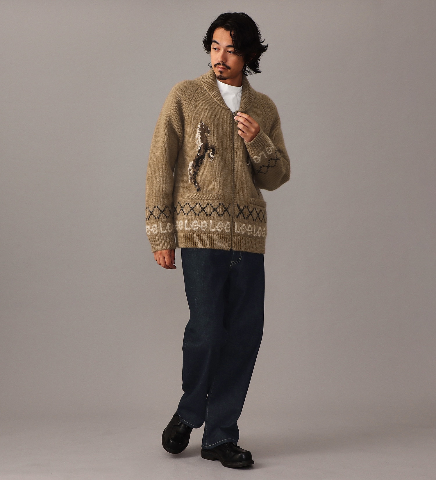 Lee(リー)の【LOOKBOOK掲載】COWCHINE SWEATER /カウチンセーター|トップス/ニット/セーター/メンズ|アイボリー