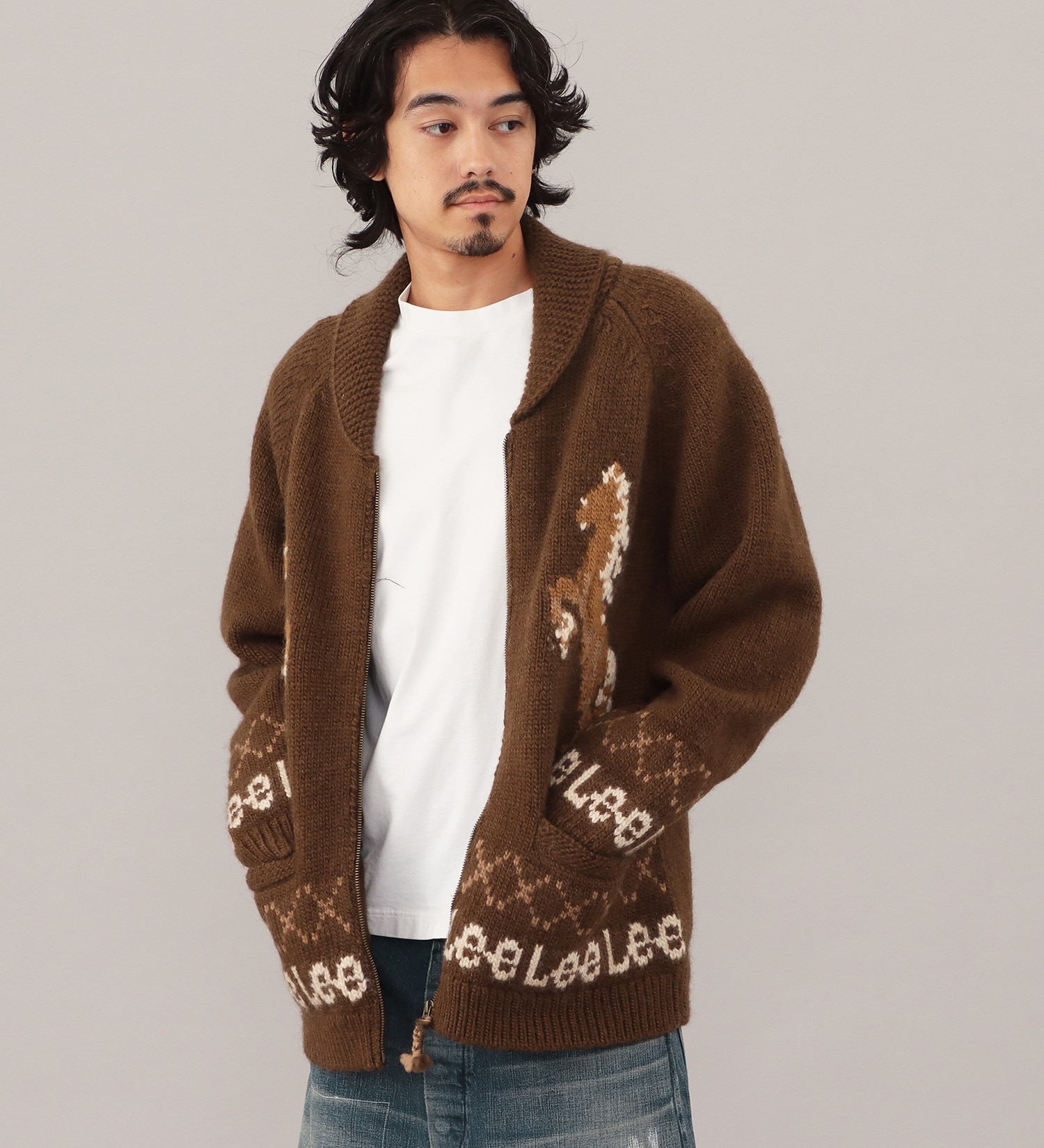 Lee(リー)の【LOOKBOOK掲載】COWCHINE SWEATER /カウチンセーター|トップス/ニット/セーター/メンズ|ブラウン