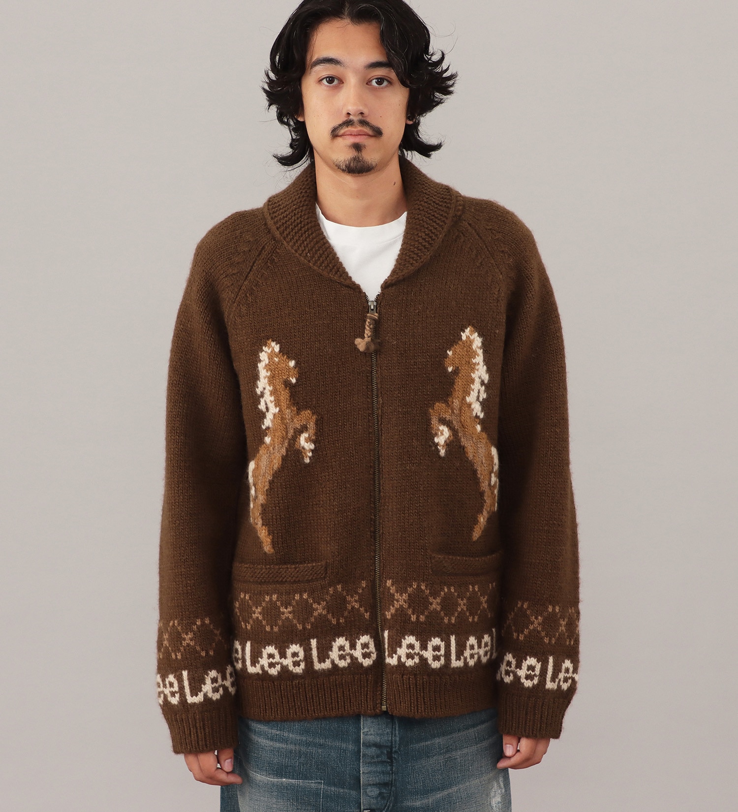Lee(リー)の【LOOKBOOK掲載】COWCHINE SWEATER /カウチンセーター|トップス/ニット/セーター/メンズ|ブラウン