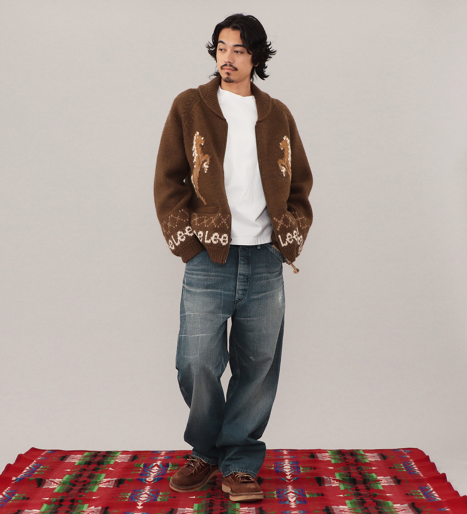 Lee(リー)の【LOOKBOOK掲載】COWCHINE SWEATER /カウチンセーター|トップス/ニット/セーター/メンズ|ブラウン