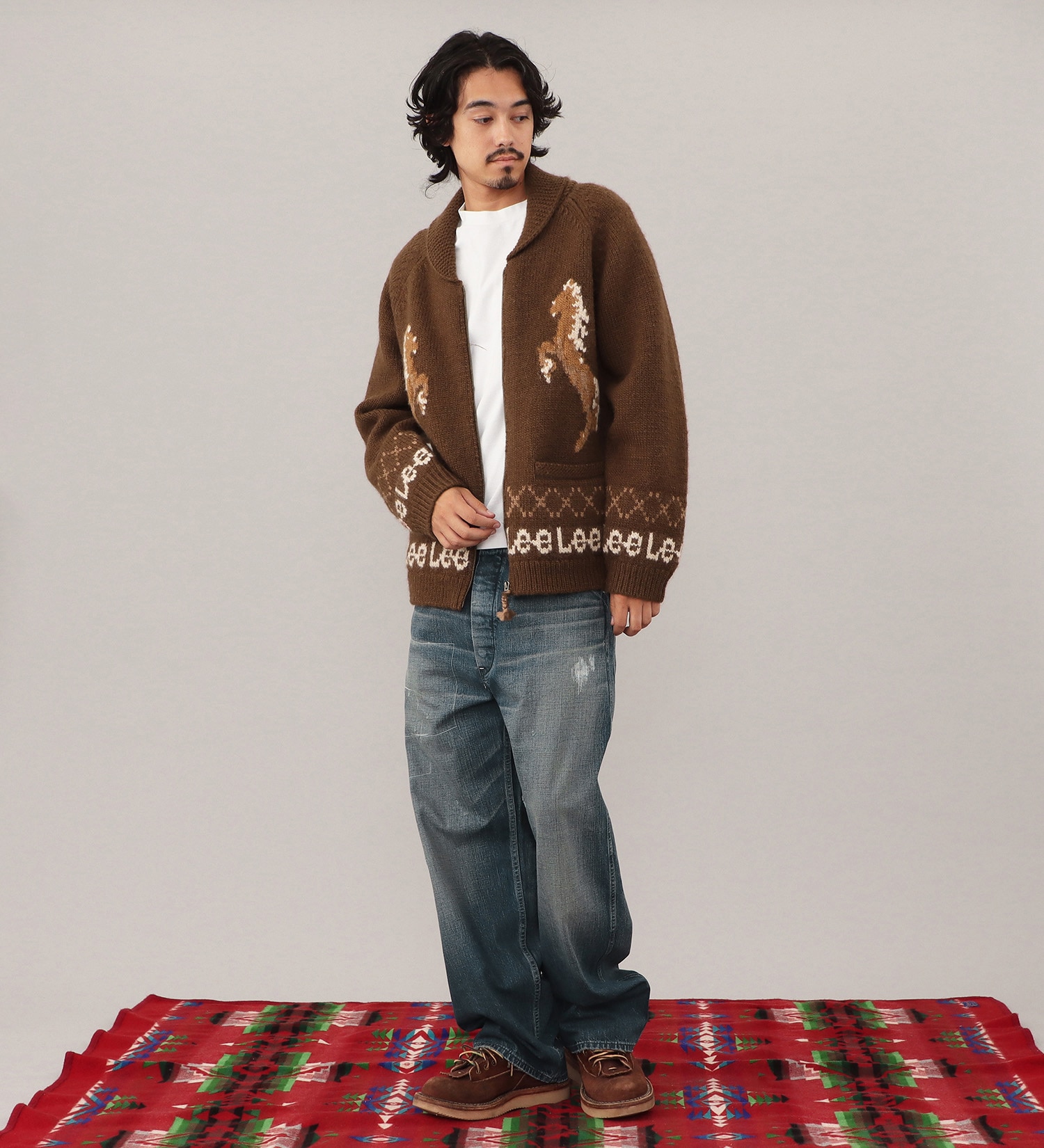 Lee(リー)の【LOOKBOOK掲載】COWCHINE SWEATER /カウチンセーター|トップス/ニット/セーター/メンズ|ブラウン