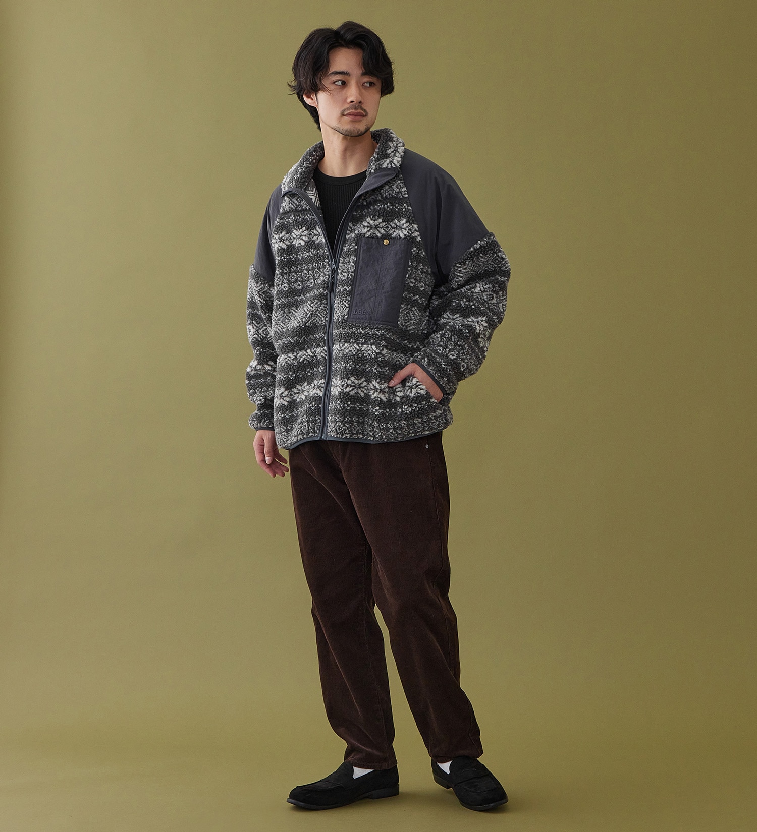 Lee(リー)の【試着対象】BOA ZIP JACKET/ボアジップジャケット【101匹わんちゃん】|ジャケット/アウター/その他アウター/メンズ|グレー