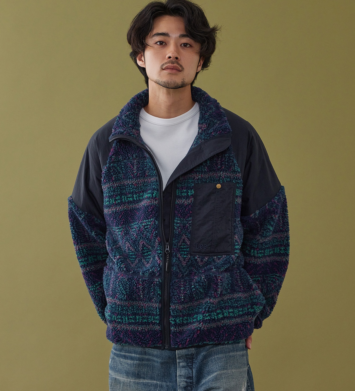 Lee(リー)の【試着対象】BOA ZIP JACKET/ボアジップジャケット|ジャケット/アウター/その他アウター/メンズ|ネイビー
