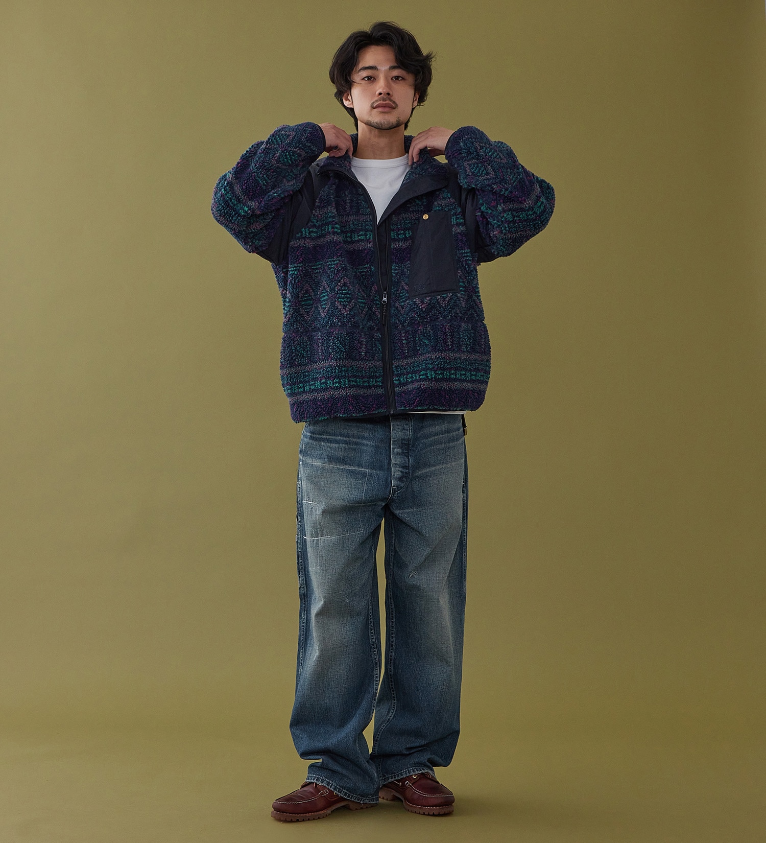 Lee(リー)の【試着対象】BOA ZIP JACKET/ボアジップジャケット|ジャケット/アウター/その他アウター/メンズ|ネイビー