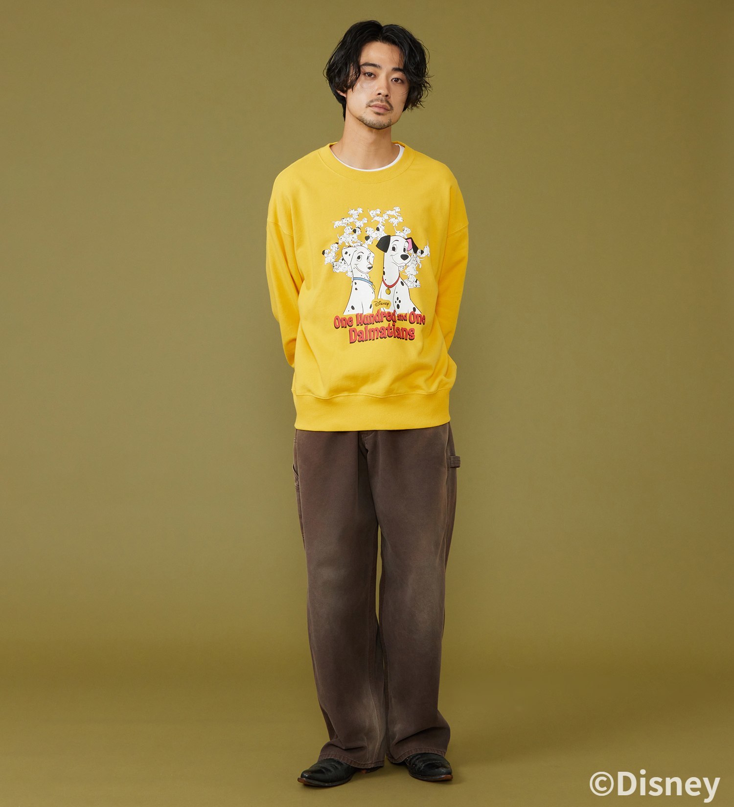 Lee(リー)のSWEAT SHIRT / スウェット【101匹わんちゃん】|トップス/スウェット/メンズ|イエロー