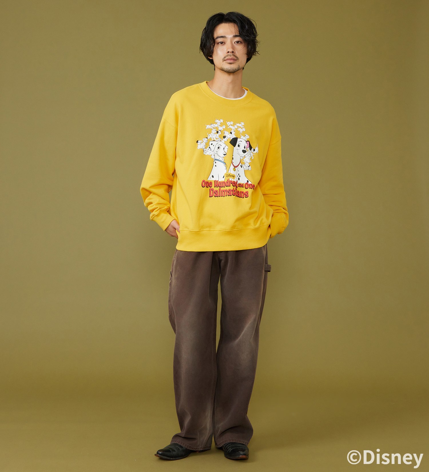 Lee(リー)のSWEAT SHIRT / スウェット【101匹わんちゃん】|トップス/スウェット/メンズ|イエロー