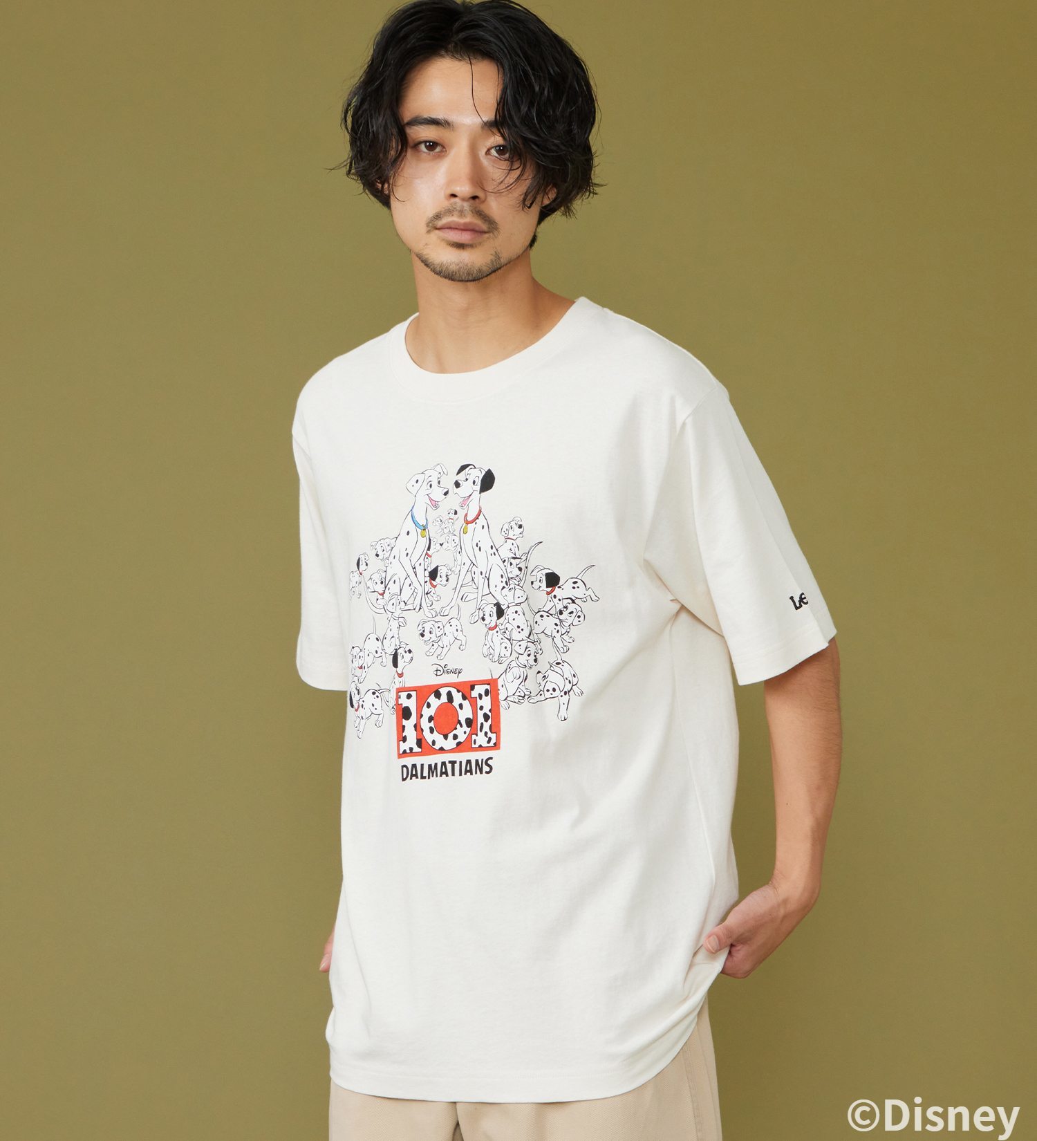 Lee(リー)のH/S PRINT TEE / 半袖Tシャツ【101匹わんちゃん】|トップス/Tシャツ/カットソー/メンズ|ホワイト