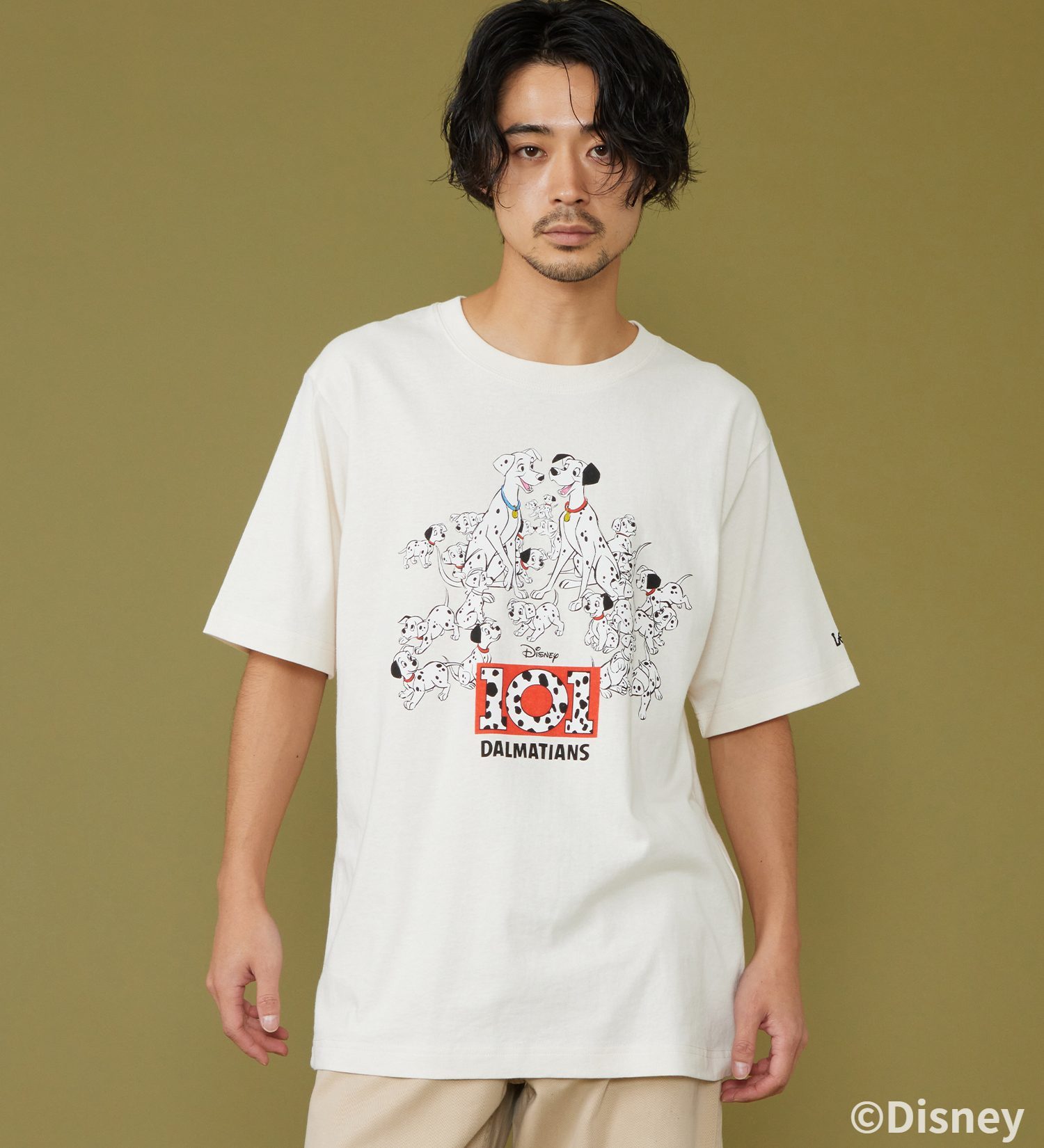 Lee(リー)のH/S PRINT TEE / 半袖Tシャツ【101匹わんちゃん】|トップス/Tシャツ/カットソー/メンズ|ホワイト