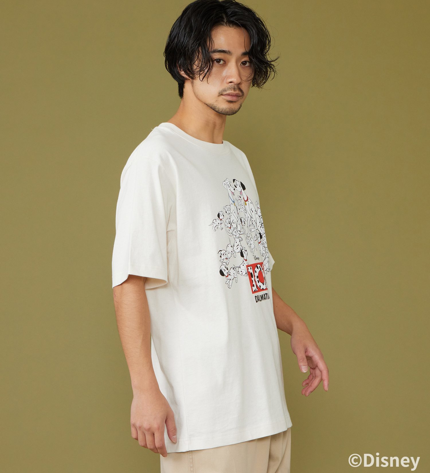Lee(リー)のH/S PRINT TEE / 半袖Tシャツ【101匹わんちゃん】|トップス/Tシャツ/カットソー/メンズ|ホワイト