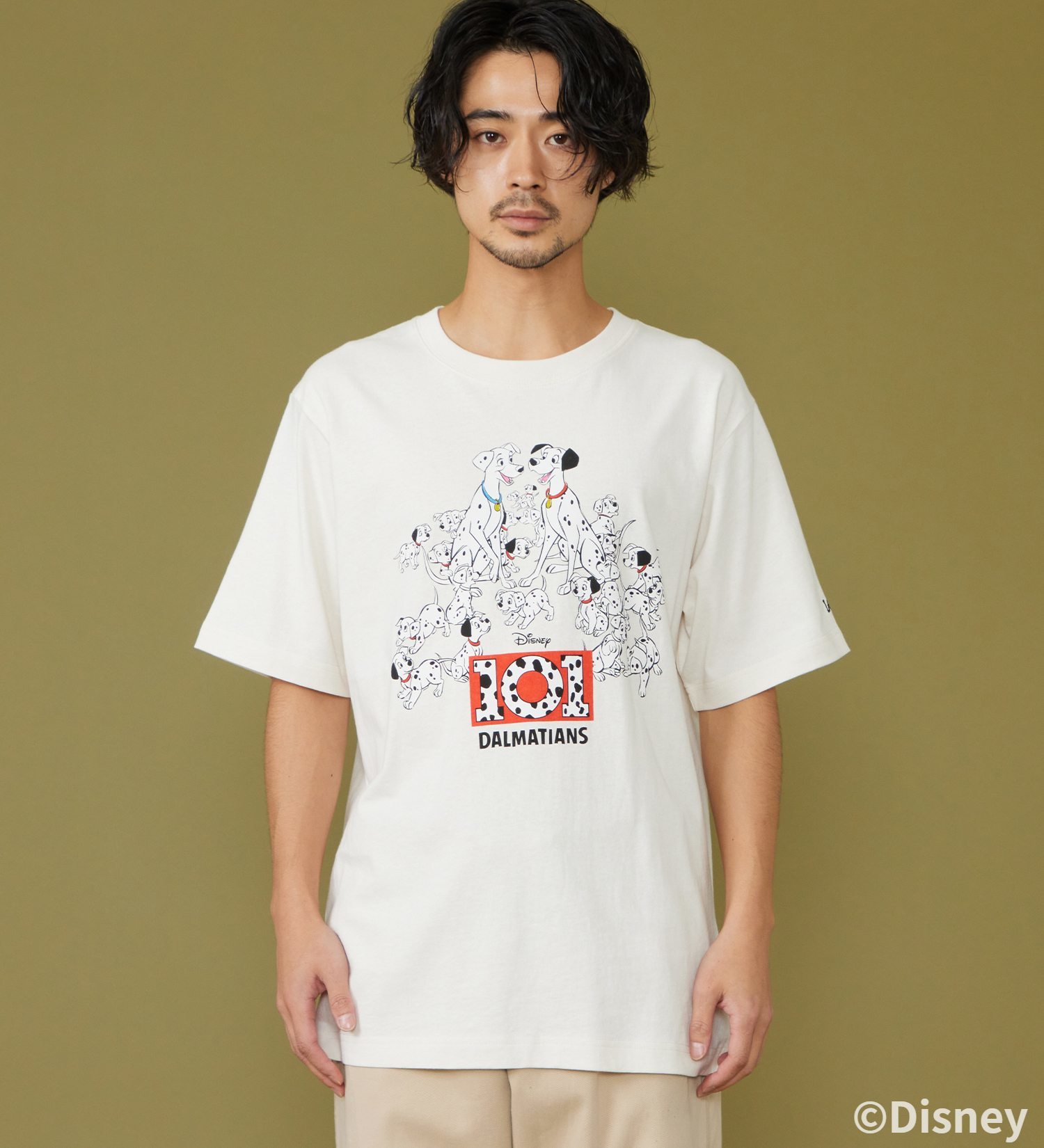 Lee(リー)のH/S PRINT TEE / 半袖Tシャツ【101匹わんちゃん】|トップス/Tシャツ/カットソー/メンズ|ホワイト