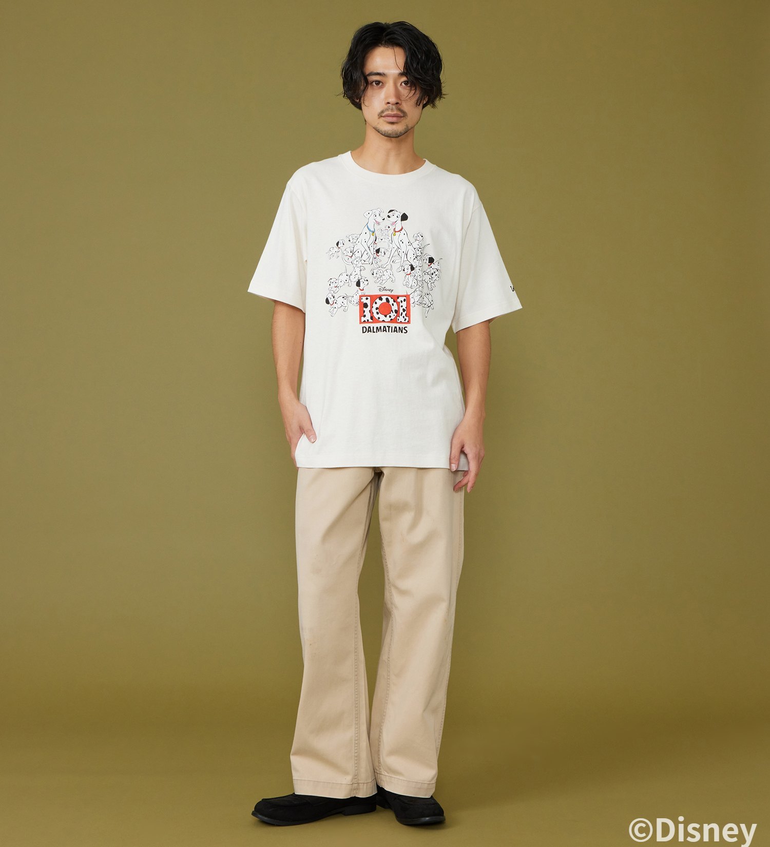 Lee(リー)のH/S PRINT TEE / 半袖Tシャツ【101匹わんちゃん】|トップス/Tシャツ/カットソー/メンズ|ホワイト