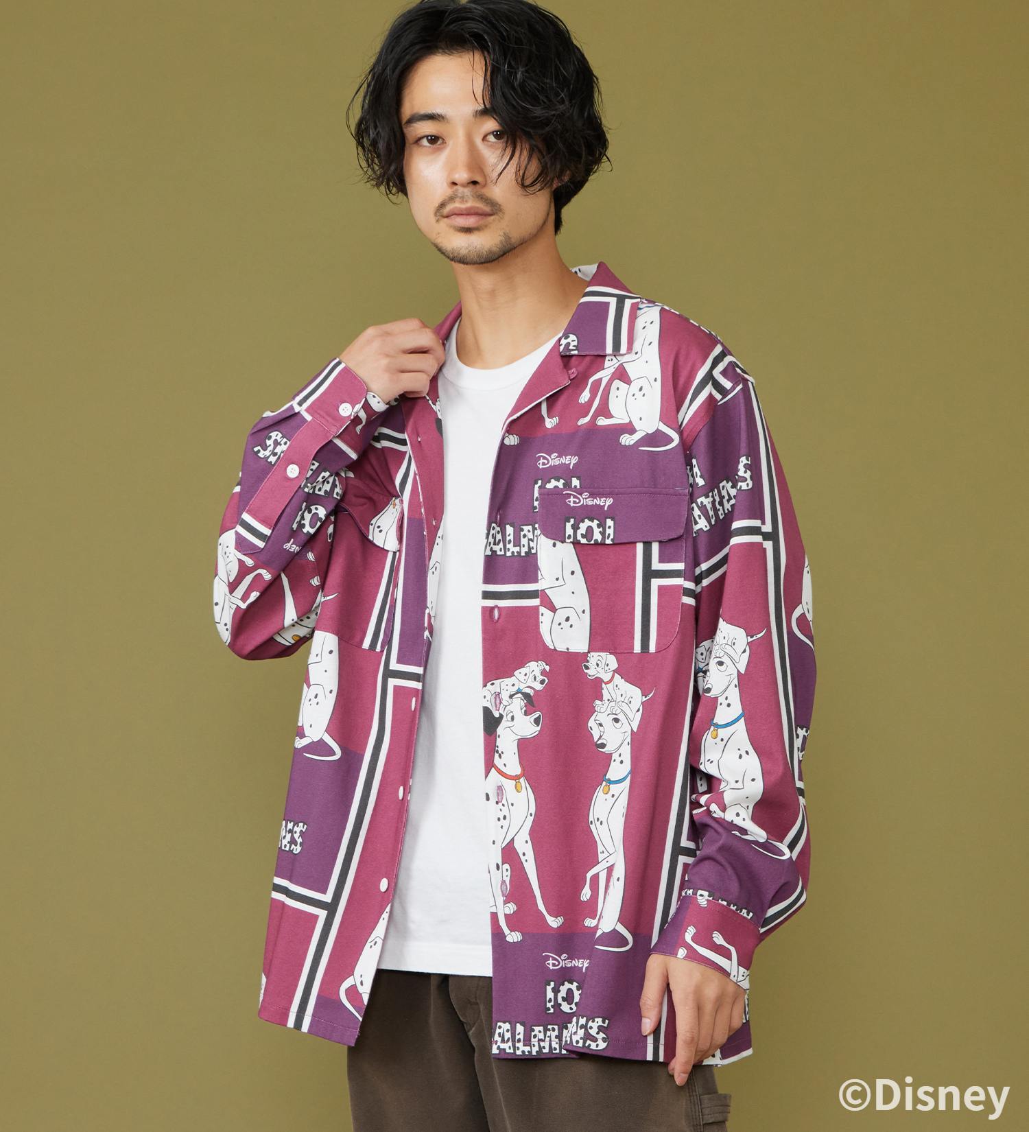 Lee(リー)のCUT L/S SHIRT / 長袖Tシャツ【101匹わんちゃん】|トップス/シャツ/ブラウス/メンズ|パープル