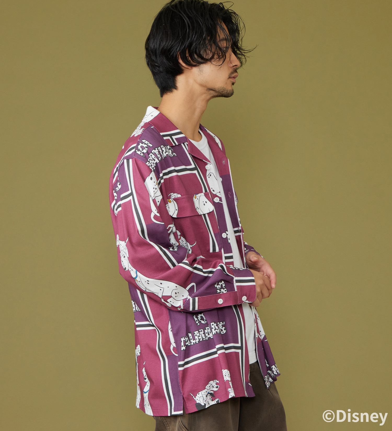Lee(リー)のCUT L/S SHIRT / 長袖Tシャツ【101匹わんちゃん】|トップス/シャツ/ブラウス/メンズ|パープル