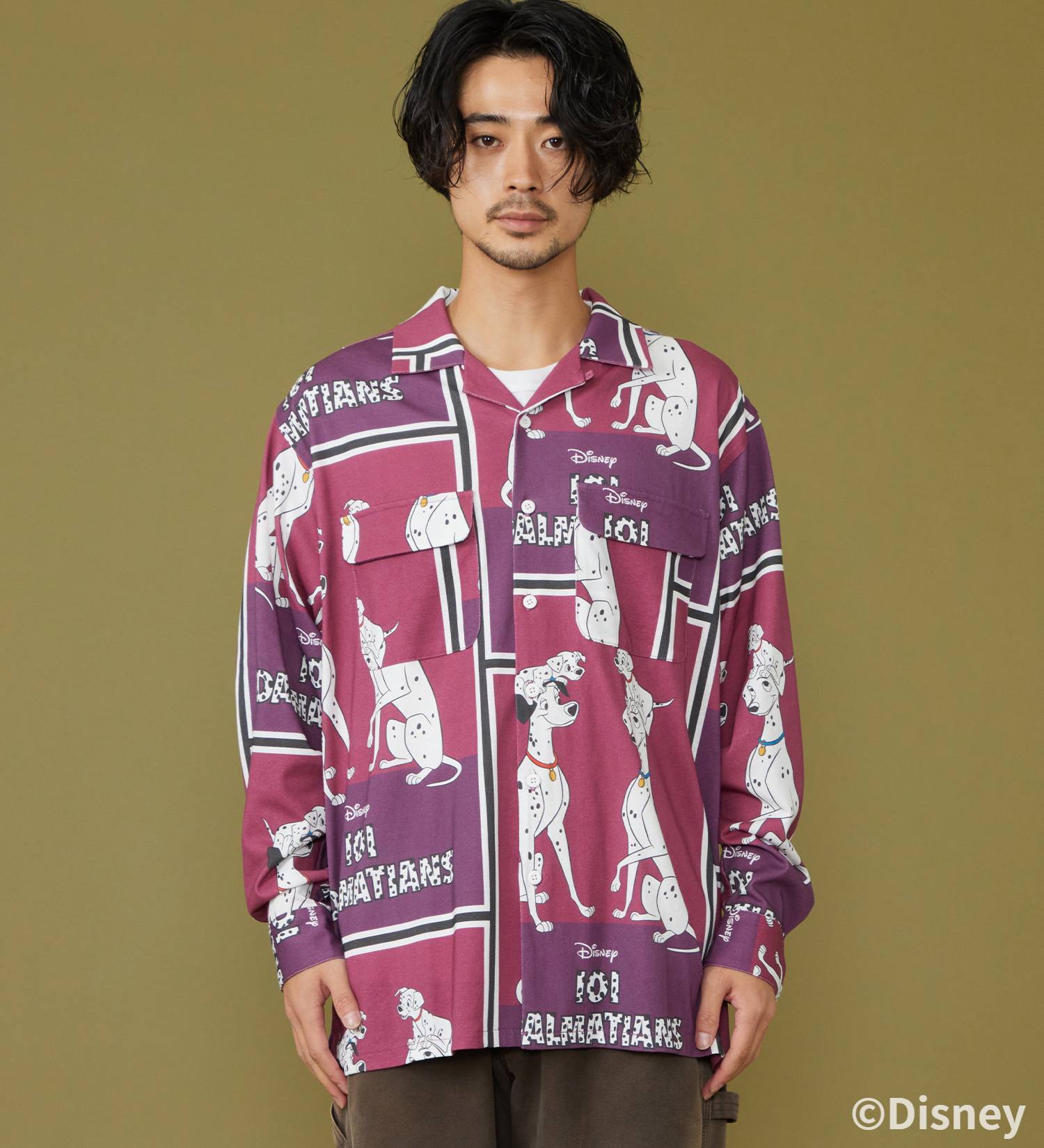 Lee(リー)のCUT L/S SHIRT / 長袖Tシャツ【101匹わんちゃん】|トップス/シャツ/ブラウス/メンズ|パープル