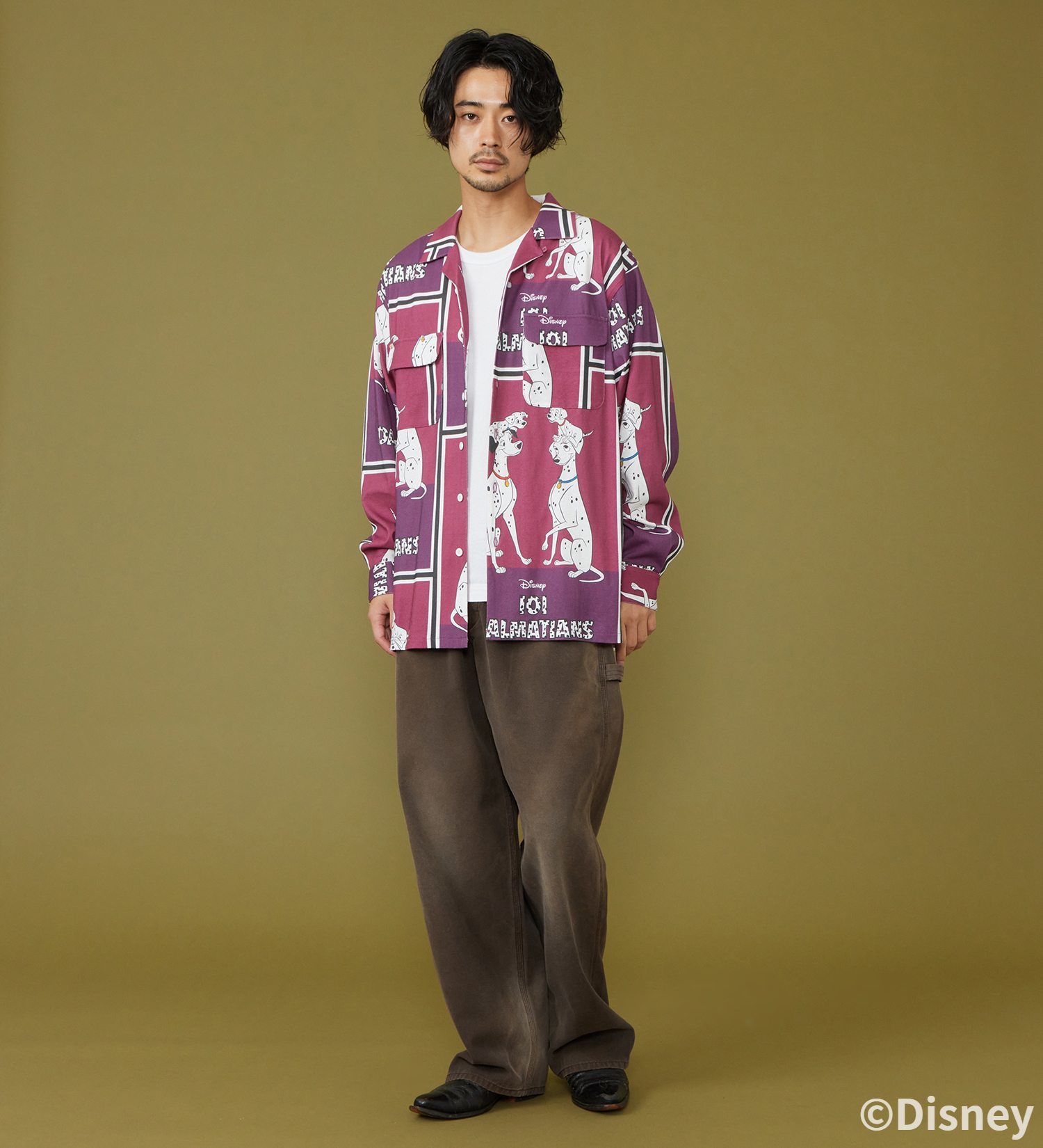 Lee(リー)のCUT L/S SHIRT / 長袖Tシャツ【101匹わんちゃん】|トップス/シャツ/ブラウス/メンズ|パープル