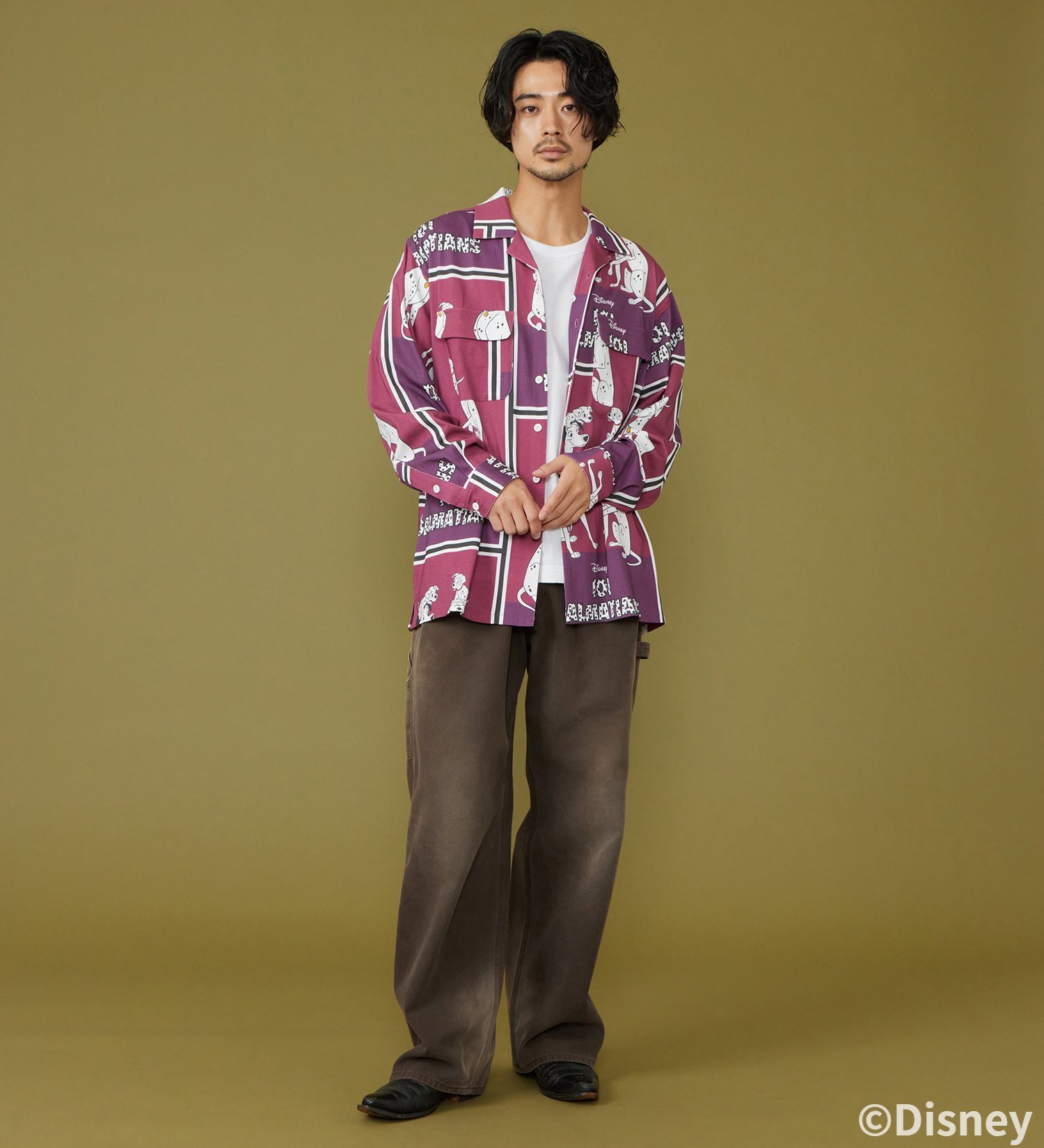 Lee(リー)のCUT L/S SHIRT / 長袖Tシャツ【101匹わんちゃん】|トップス/シャツ/ブラウス/メンズ|パープル