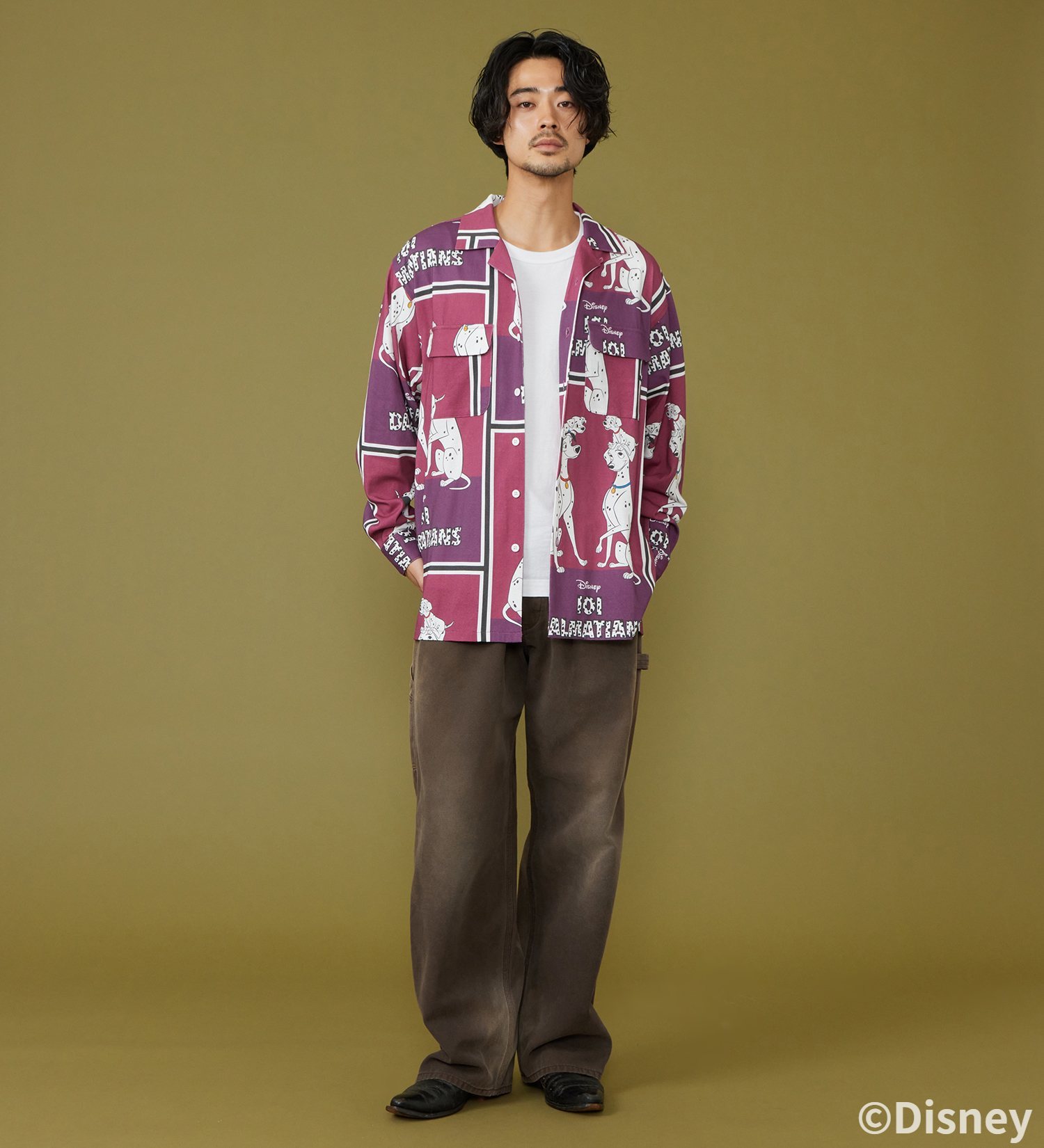 Lee(リー)のCUT L/S SHIRT / 長袖Tシャツ【101匹わんちゃん】|トップス/シャツ/ブラウス/メンズ|パープル