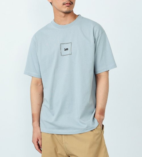 Lee(リー)の【試着対象】スクエアロゴ半袖Tシャツ|トップス/Tシャツ/カットソー/メンズ|グレー