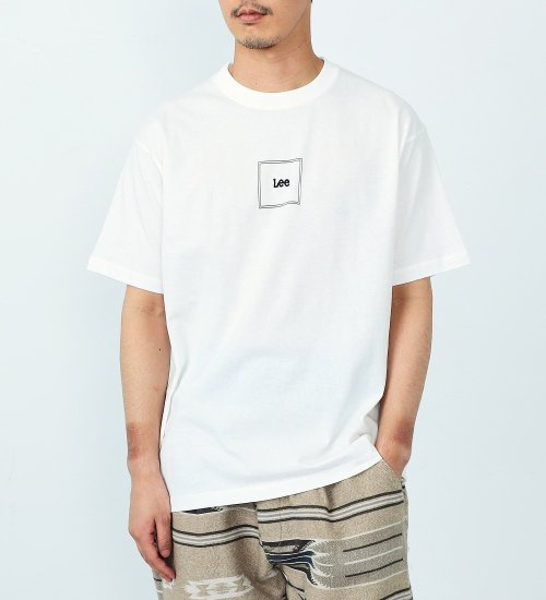 Lee(リー)のスクエアロゴ半袖Tシャツ【アウトレット店舗・WEB限定】|トップス/Tシャツ/カットソー/メンズ|ホワイト