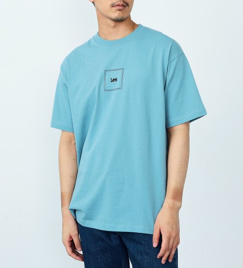 Lee(リー)のスクエアロゴ半袖Tシャツ|トップス/Tシャツ/カットソー/メンズ|ライトブルーグレー