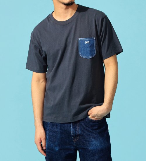 Lee(リー)の【GW SALE】デニムポケット　半袖Tシャツ|トップス/Tシャツ/カットソー/メンズ|チャコールグレー