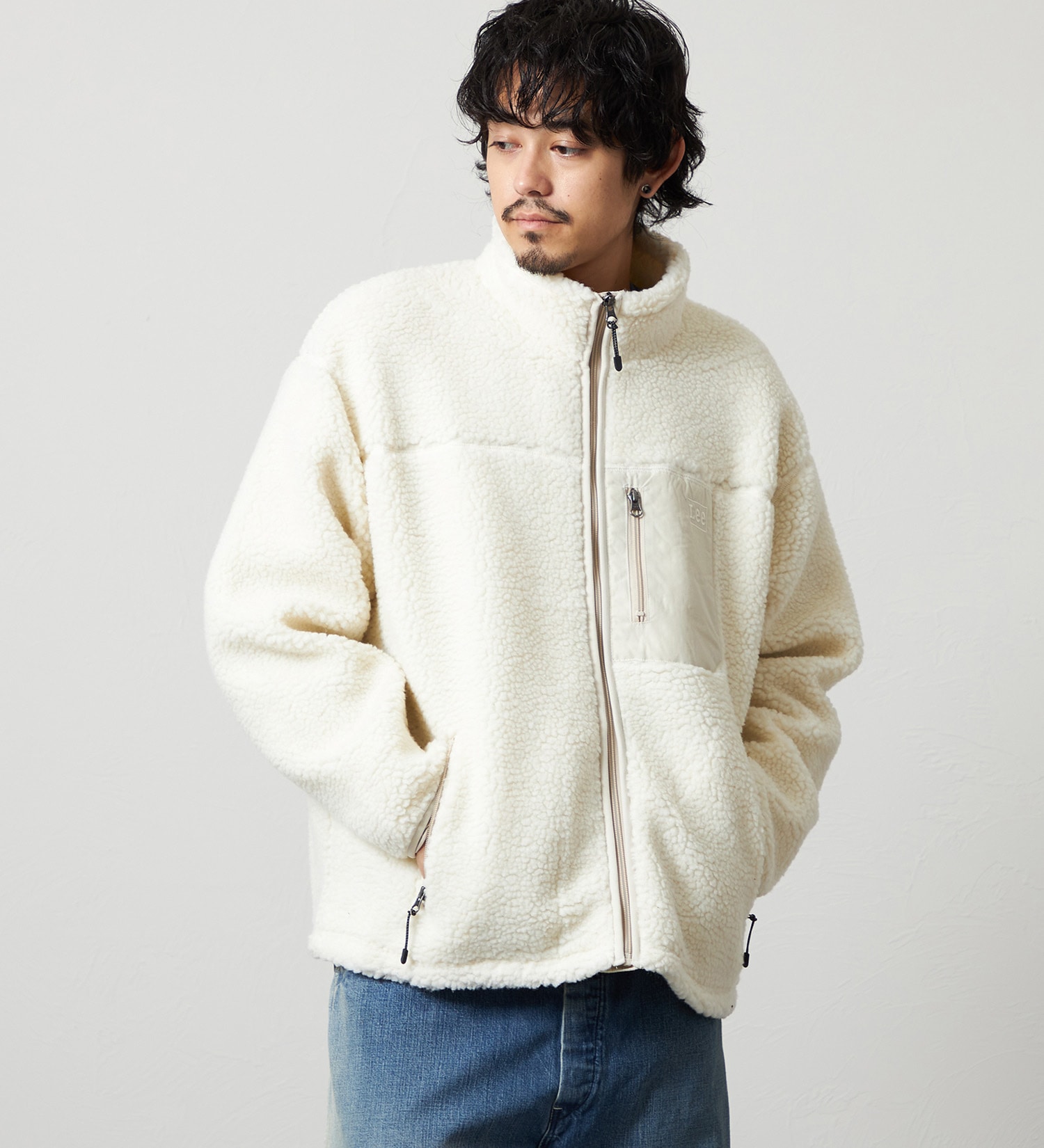 Lee(リー)の【直営店/EC限定】BOA JACKET/ボアジャケット/暖/アウター|ジャケット/アウター/その他アウター/メンズ|アイボリー