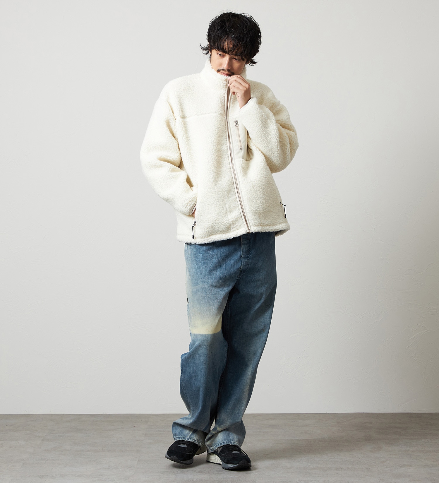 Lee(リー)の【直営店/EC限定】BOA JACKET/ボアジャケット/暖/アウター|ジャケット/アウター/その他アウター/メンズ|アイボリー