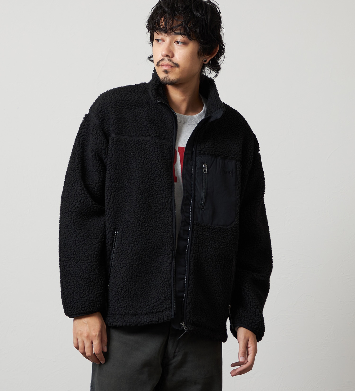 Lee(リー)の【直営店/EC限定】BOA JACKET/ボアジャケット/暖/アウター|ジャケット/アウター/その他アウター/メンズ|ブラック