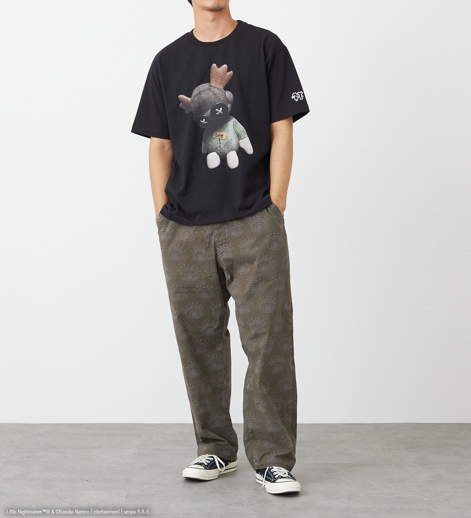 Lee(リー)の【予約】リトルナイトメア3 x Lee　Print T shirts - ALONE doll -|トップス/Tシャツ/カットソー/メンズ|ブラック