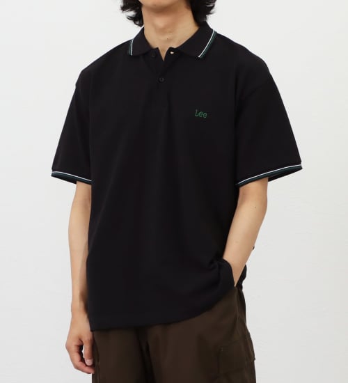 Lee(リー)の【ポイントアップ対象】【直営店・WEB別注】カノコポロシャツ|トップス/ポロシャツ/メンズ|ブラック