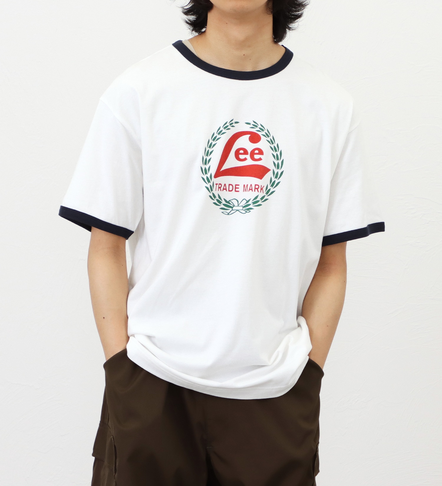 Lee(リー)の【ポイントアップ対象】【直営店・WEB別注】月桂樹プリントTシャツ|トップス/Tシャツ/カットソー/メンズ|ネイビー