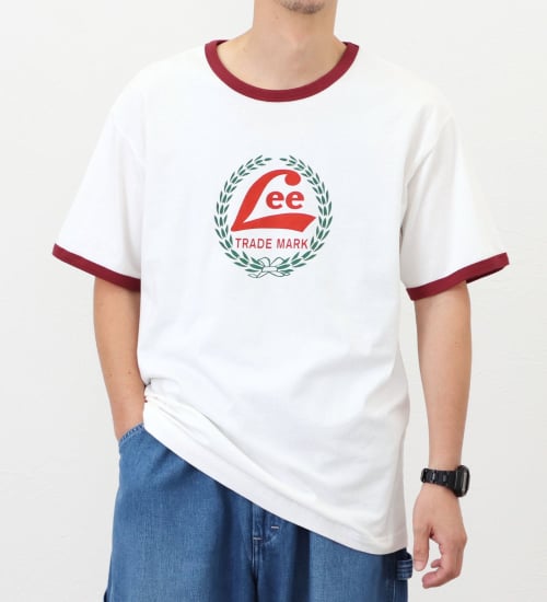 Lee(リー)の【ポイントアップ対象】【直営店・WEB別注】月桂樹プリントTシャツ|トップス/Tシャツ/カットソー/メンズ|レッド