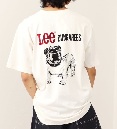Lee(リー)の【直営店・WEB別注】ブルドッグ フロッキープリントTシャツ|トップス/Tシャツ/カットソー/メンズ|ホワイト