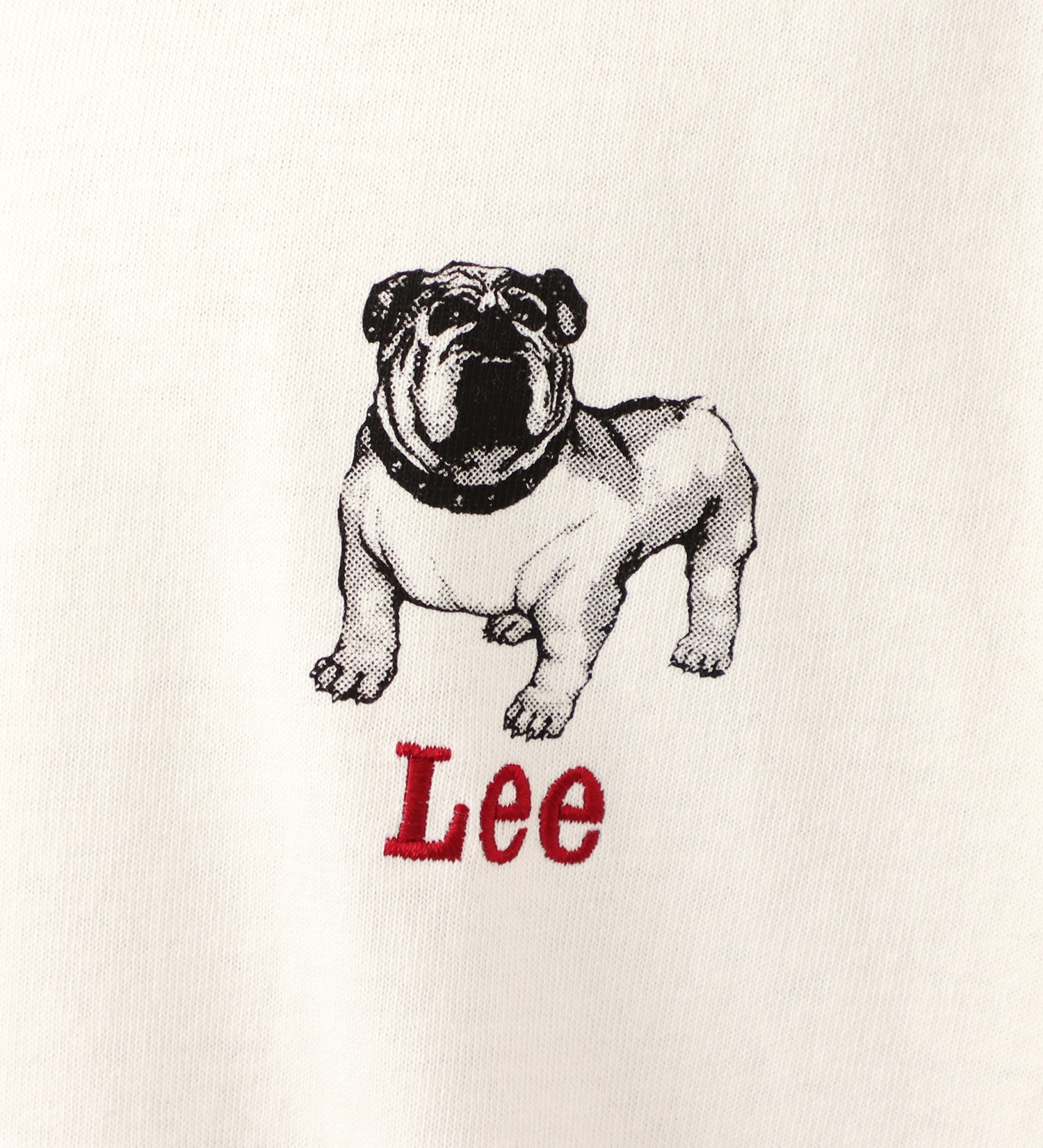 Lee(リー)の【直営店・WEB別注】ブルドッグ フロッキープリントTシャツ|トップス/Tシャツ/カットソー/メンズ|ホワイト