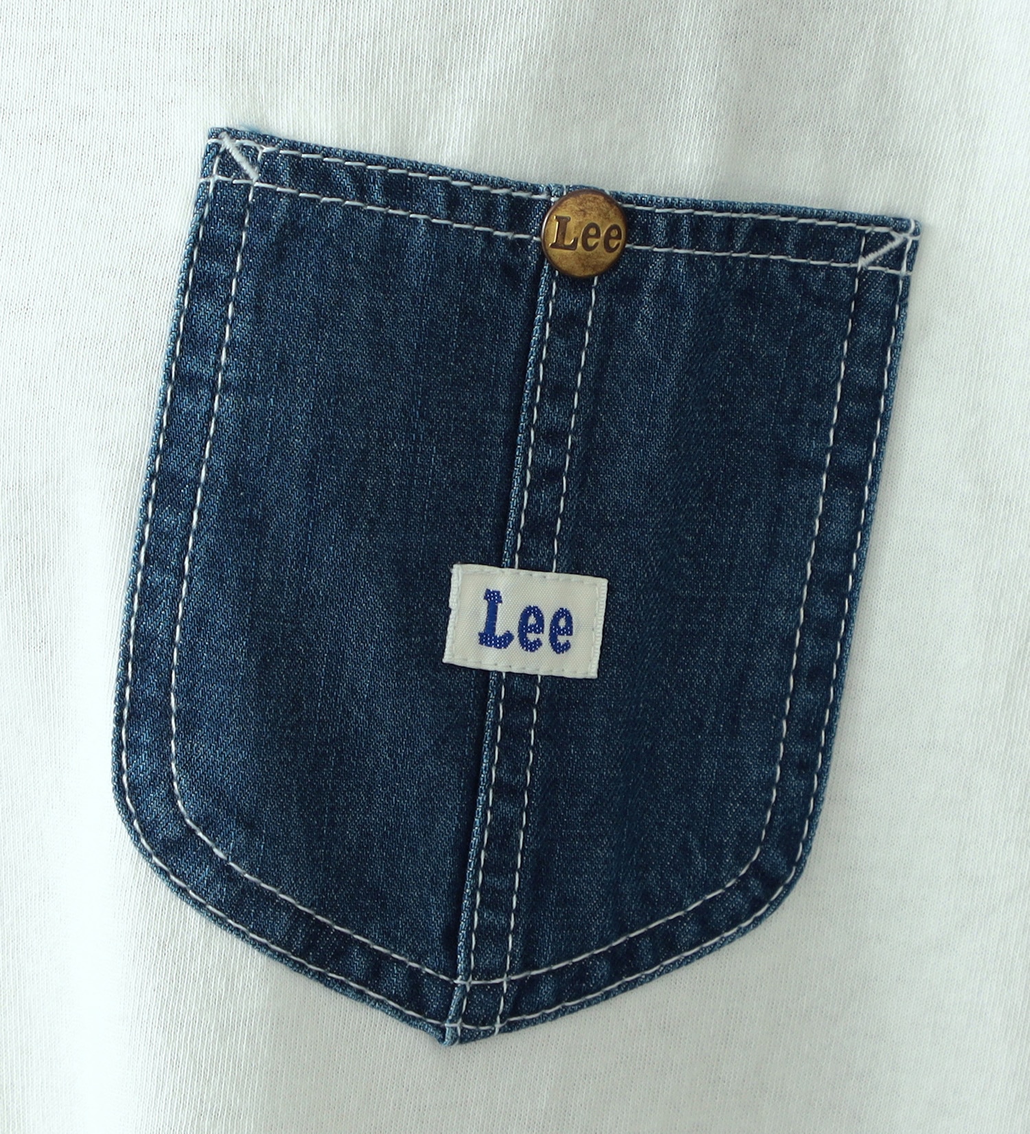Lee(リー)の【GW SALE】ラウンドヘム デニムポケット 半袖Tシャツ|トップス/Tシャツ/カットソー/レディース|ホワイト