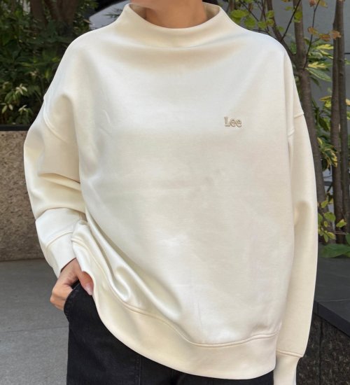 Lee(リー)のモックネックバックジッププルオーバー ダンボールニット|トップス/その他トップス/レディース|ホワイト