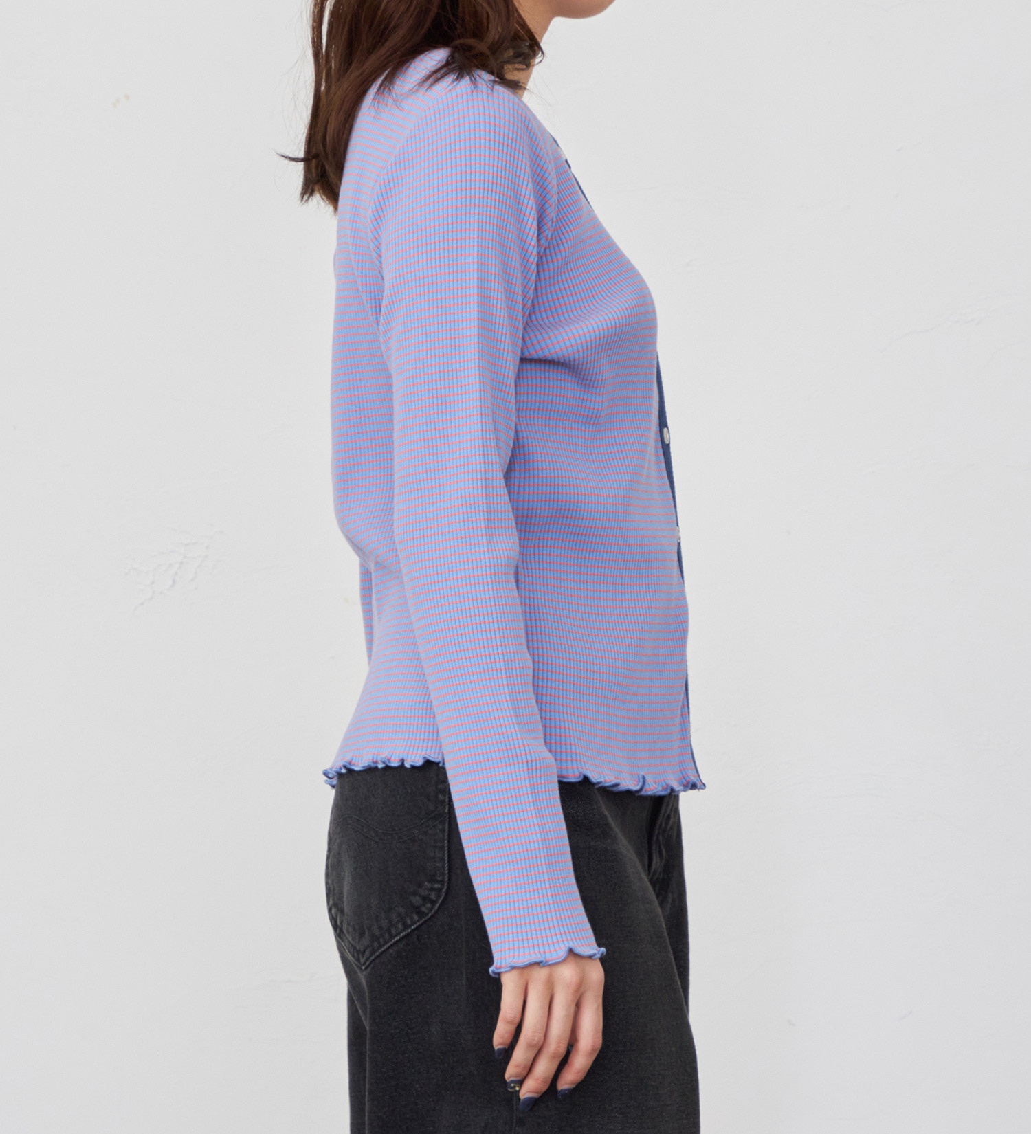 Lee(リー)の【直営店舗別注】リブカーディガン|トップス/その他トップス/レディース|ブルー