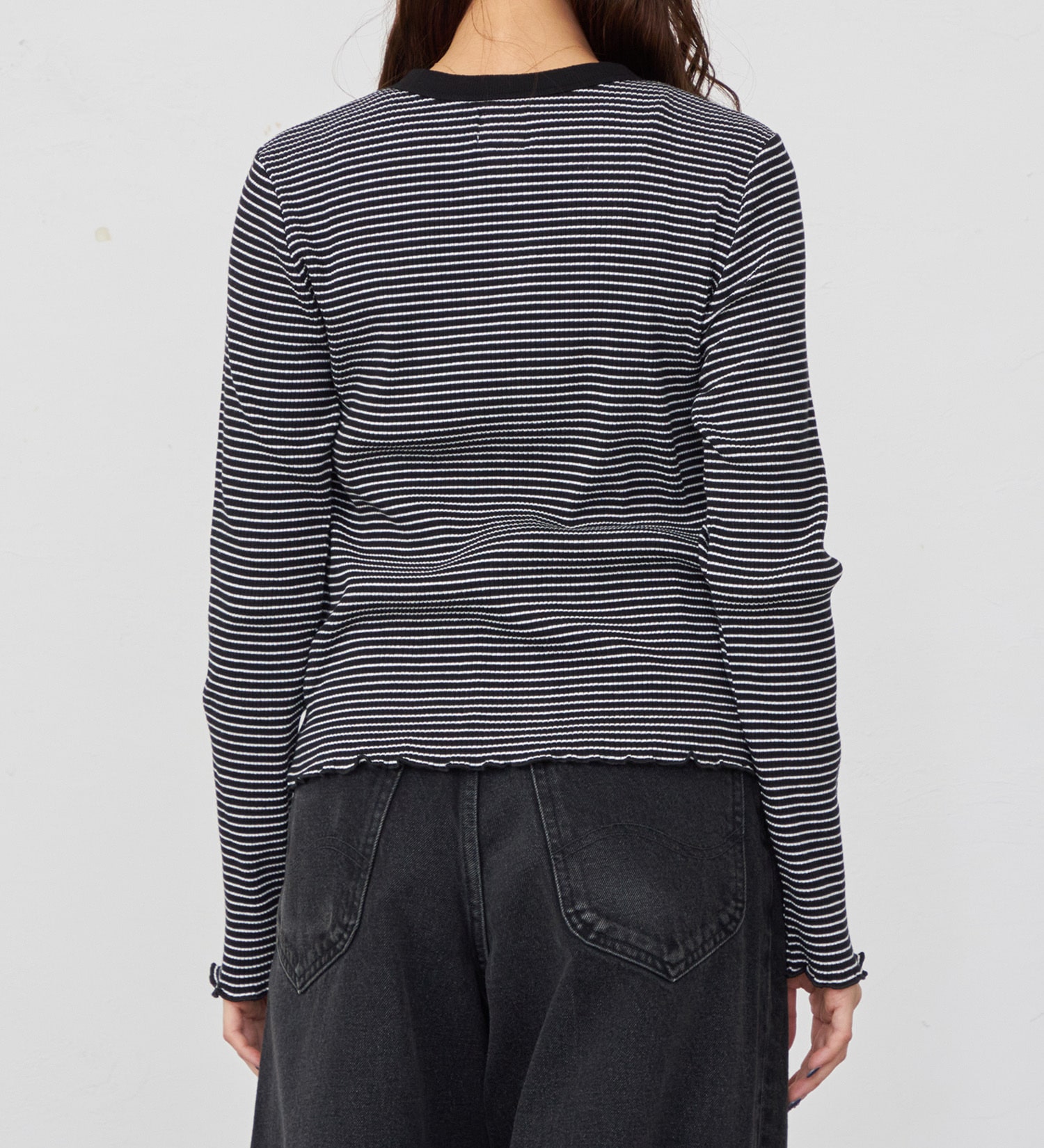 Lee(リー)の【直営店舗別注】リブカーディガン|トップス/その他トップス/レディース|ブラック