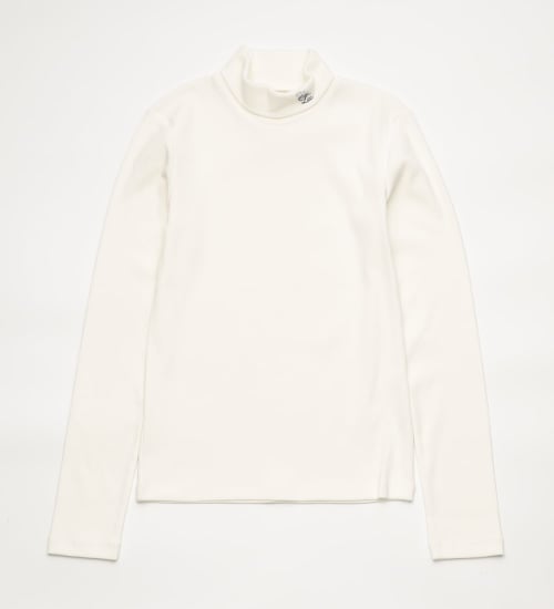 Lee(リー)の【直営店・WEB別注】リブ タートルネック長袖Tシャツ|トップス/Tシャツ/カットソー/レディース|ホワイト