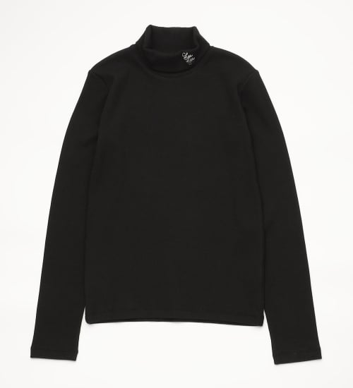Lee(リー)の【直営店・WEB別注】リブ タートルネック長袖Tシャツ|トップス/Tシャツ/カットソー/レディース|ブラック