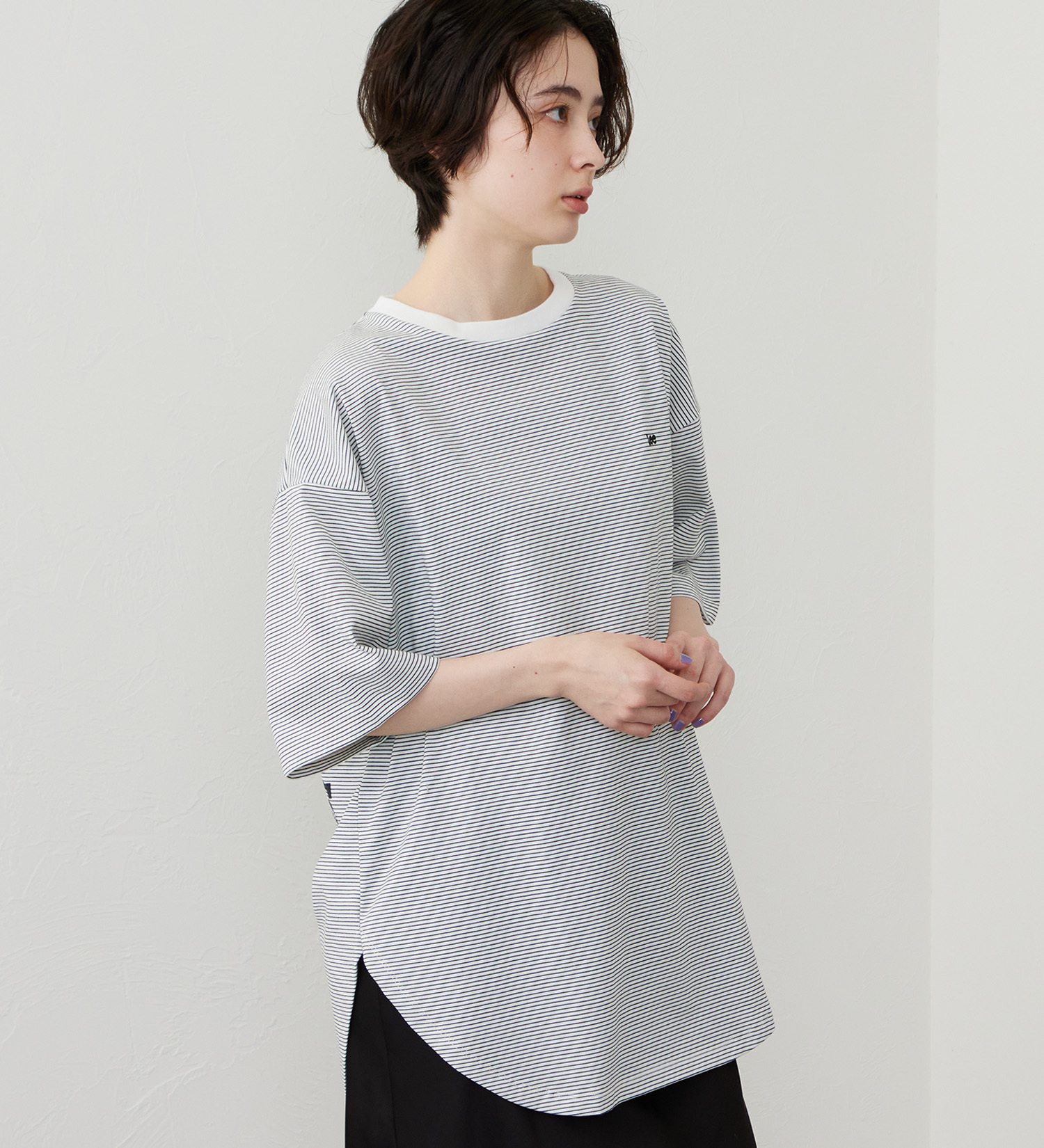 Lee(リー)のラウンドヘム ショートスリーブTシャツ|トップス/Tシャツ/カットソー/レディース|ブラック