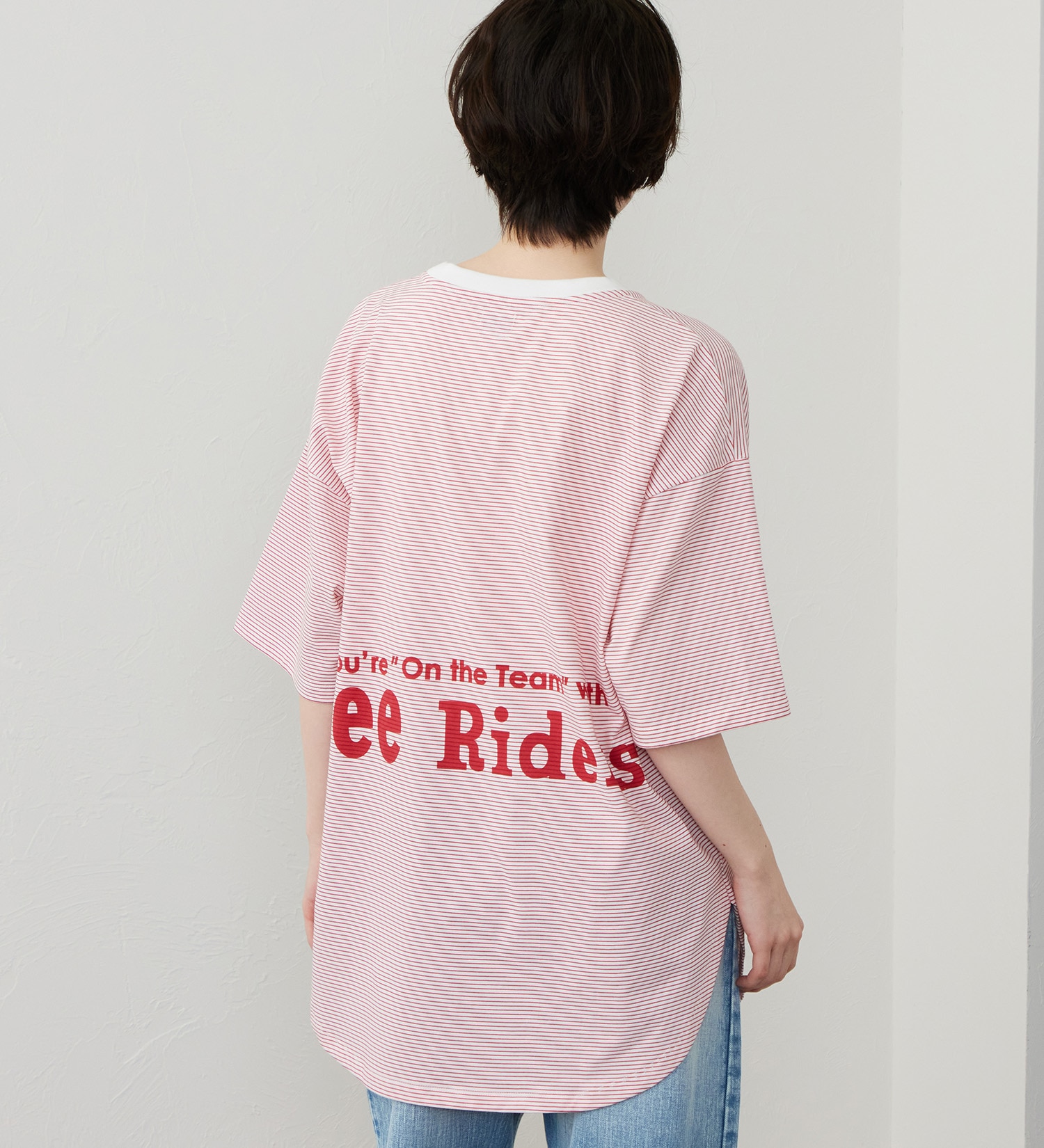 Lee(リー)のラウンドヘム ショートスリーブTシャツ|トップス/Tシャツ/カットソー/レディース|レッド