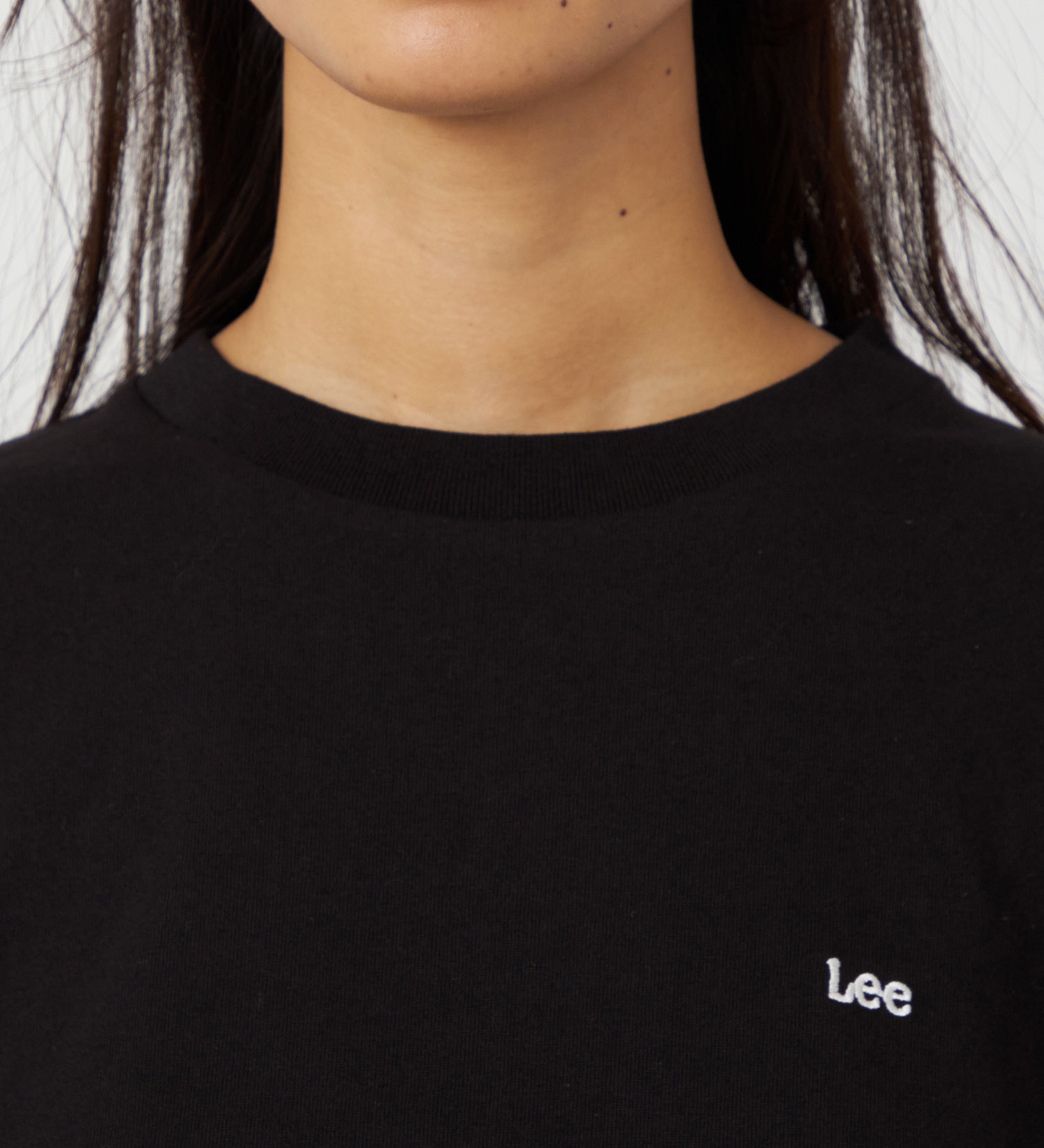 Lee(リー)のラウンドヘム ロングスリーブTシャツ|トップス/Tシャツ/カットソー/レディース|ブラック