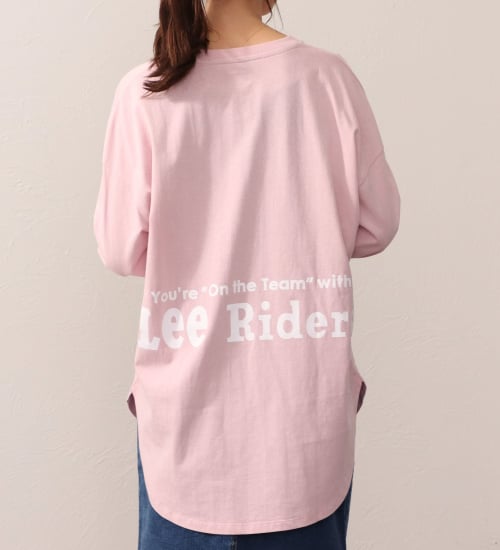 Lee(リー)のROUNDHEM TEE/ラウンドヘム長袖Tシャツ|トップス/Tシャツ/カットソー/レディース|ピンク