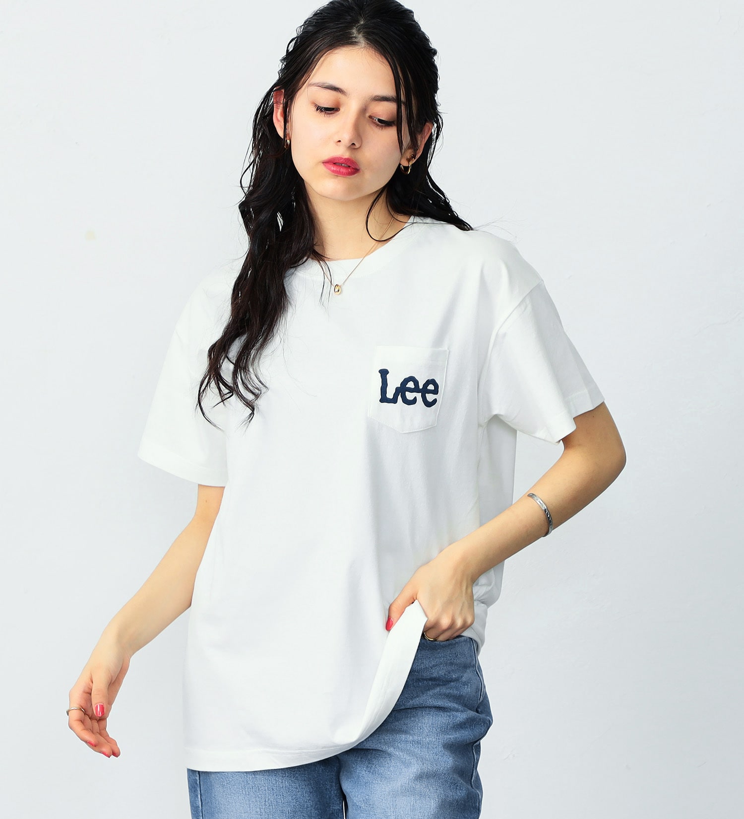 Lee(リー)の【おまとめ割対象】ポケットロゴ 半袖Tシャツ|トップス/Tシャツ/カットソー/レディース|ホワイト