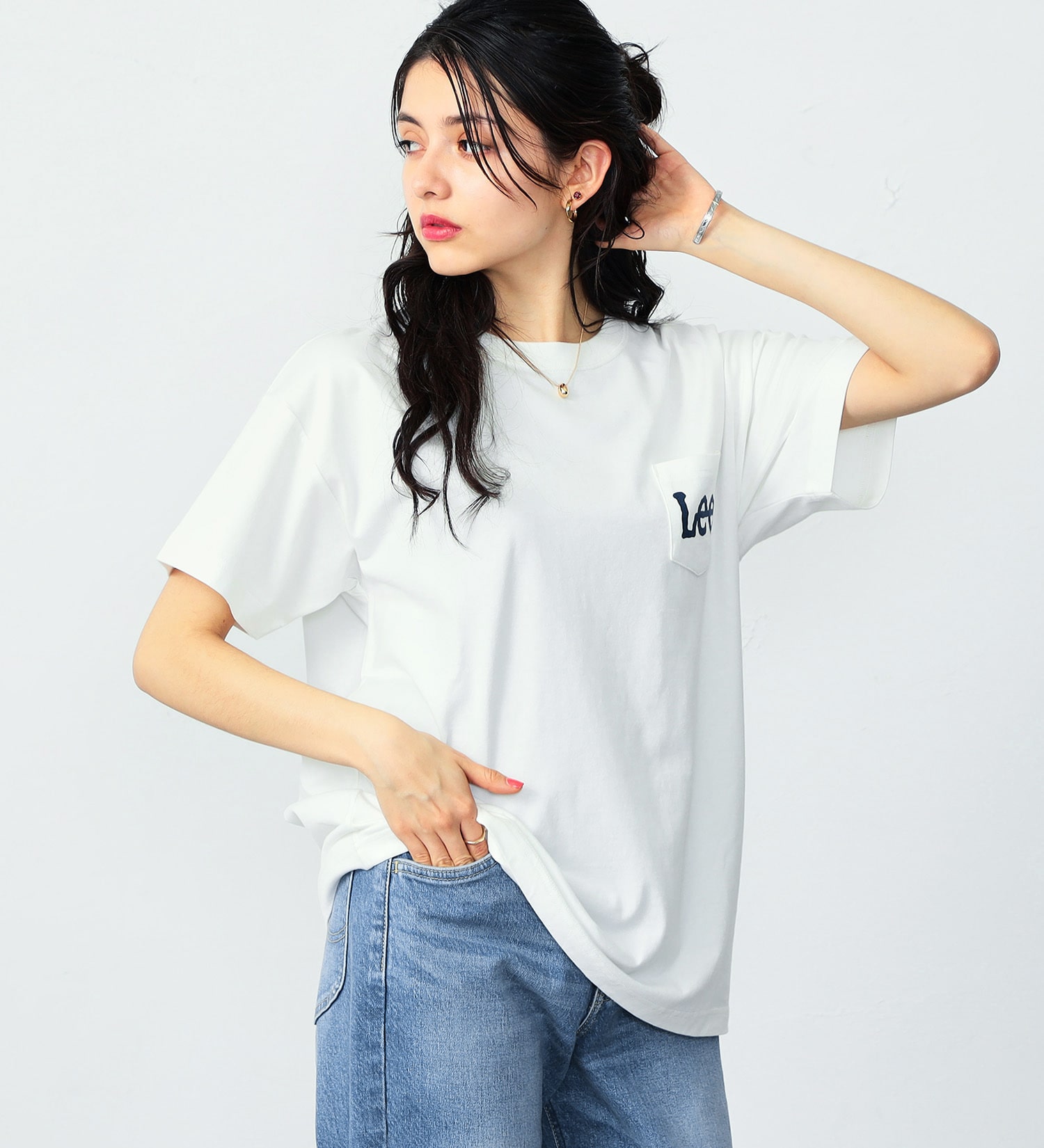 GW SALE】ポケットロゴ 半袖Tシャツ|Lee|リー