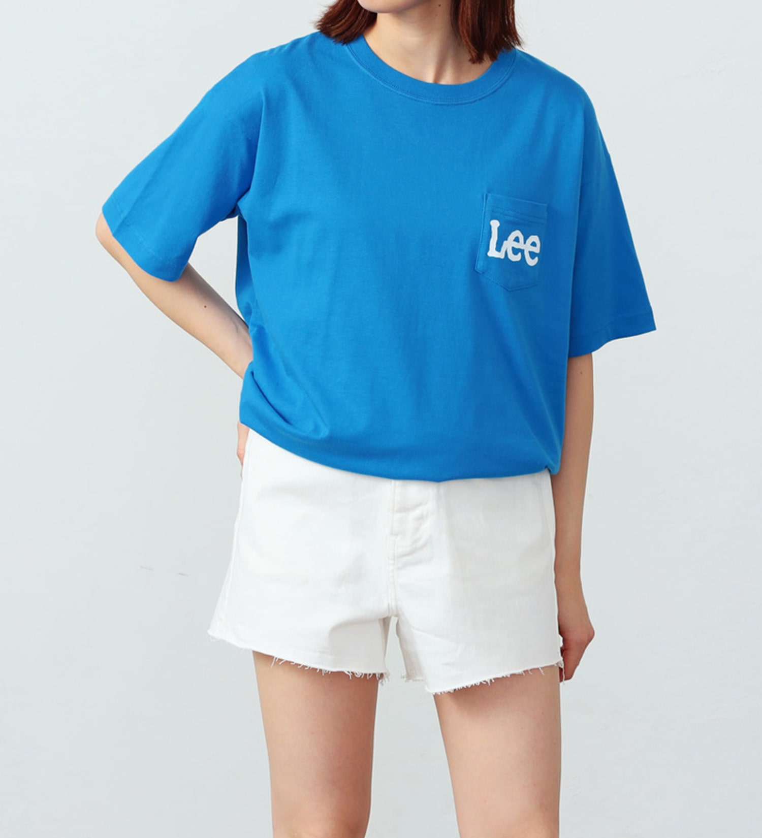 Lee(リー)の【タイムセール】ポケットロゴ ショートスリーブTee|トップス/Tシャツ/カットソー/レディース|ブルー