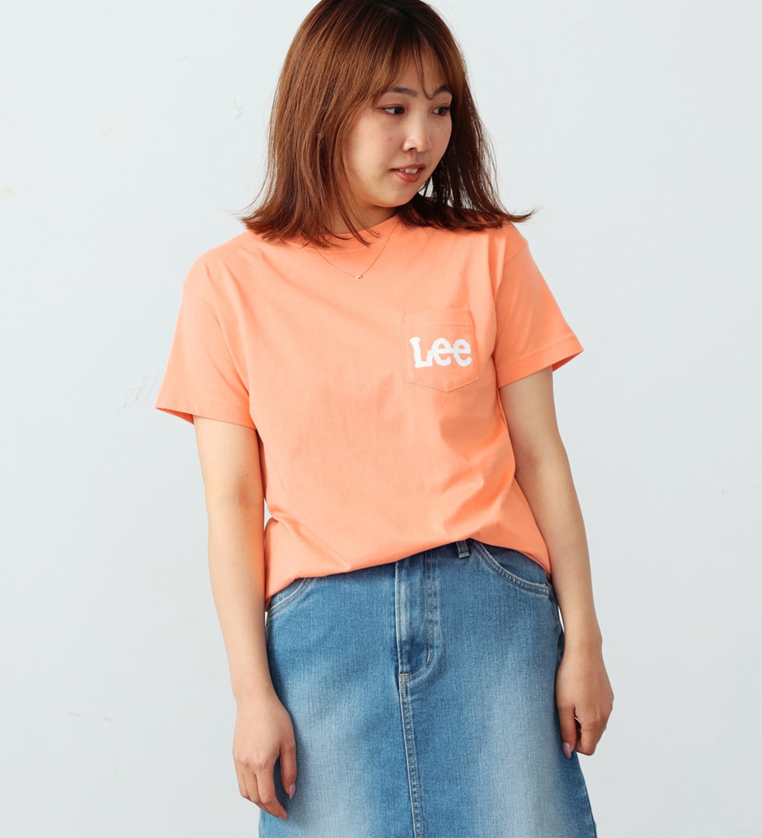 Lee(リー)の【タイムセール】ポケットロゴ ショートスリーブTee|トップス/Tシャツ/カットソー/レディース|オレンジ