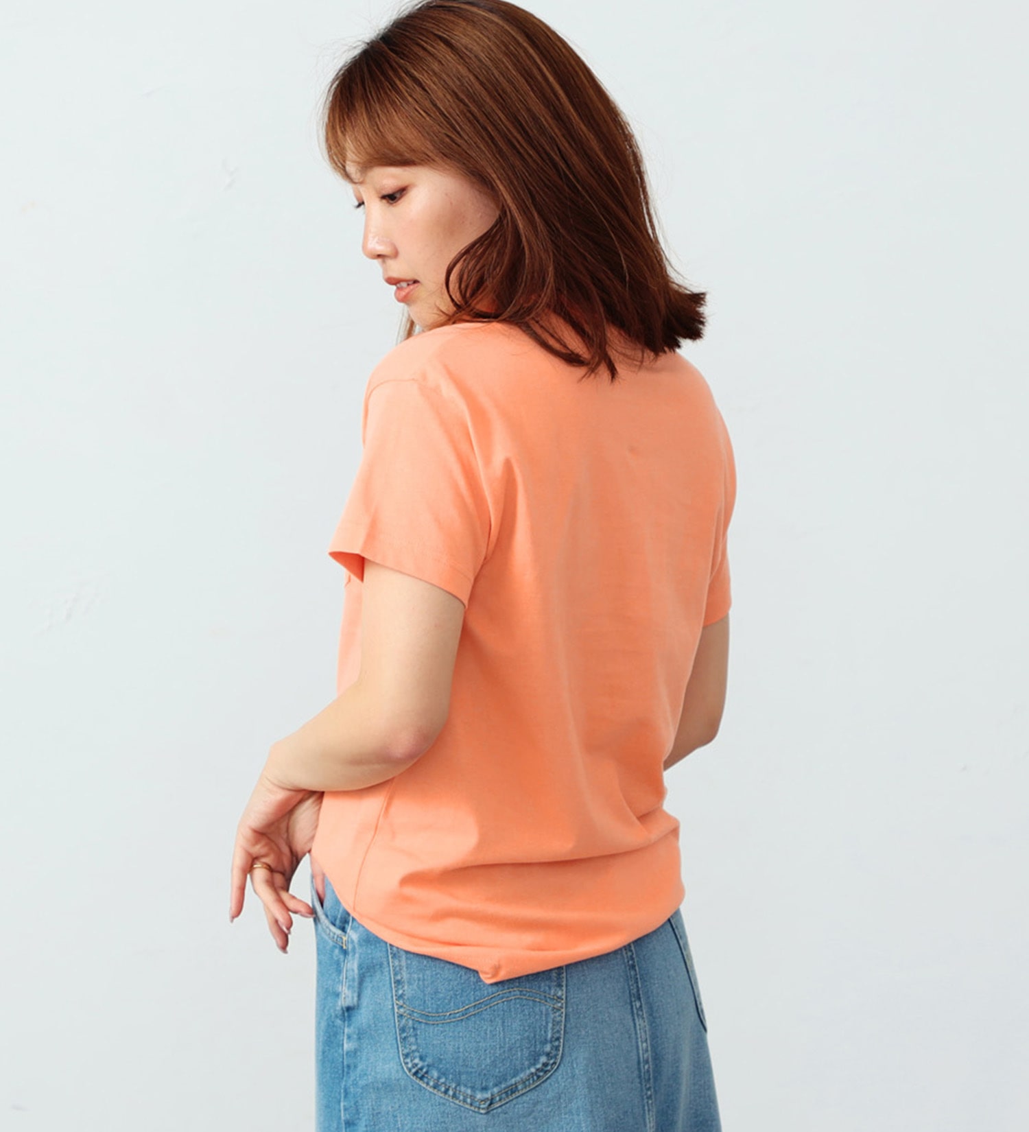 Lee(リー)の【タイムセール】ポケットロゴ ショートスリーブTee|トップス/Tシャツ/カットソー/レディース|オレンジ